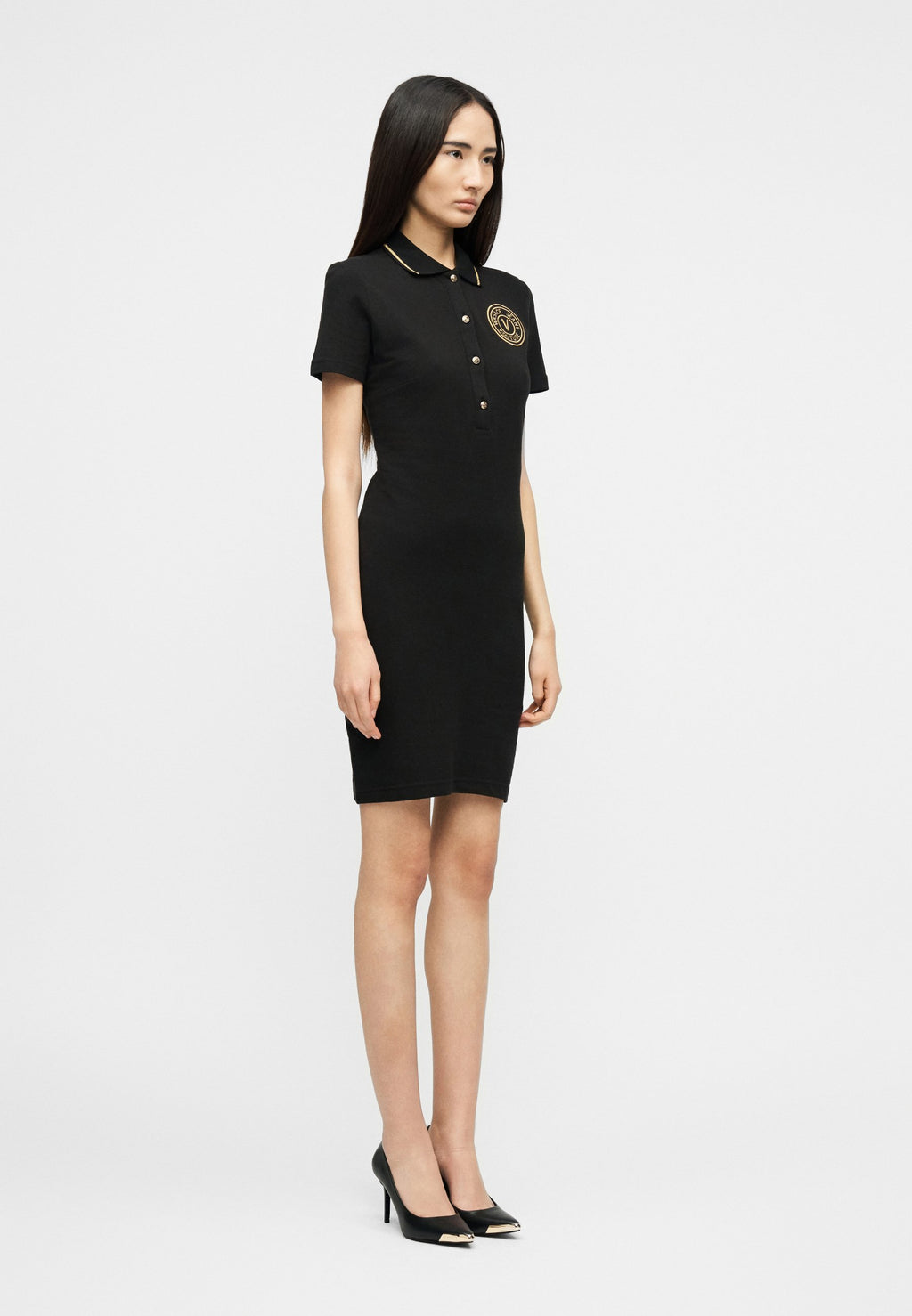 EMBLEM - Shirt dress - black/gold-colored