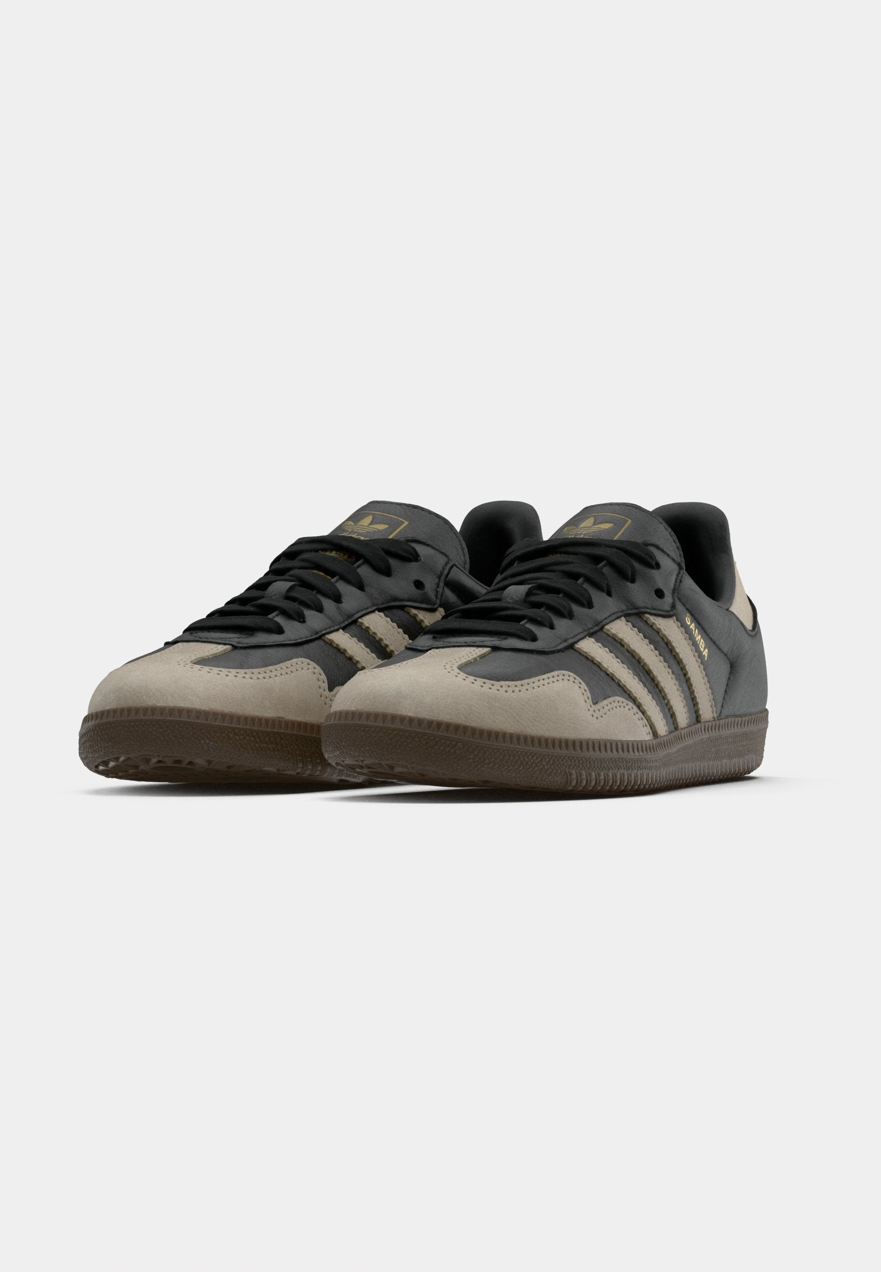 SAMBA OG - Trainers - core black/beige/gold-coloured metallic