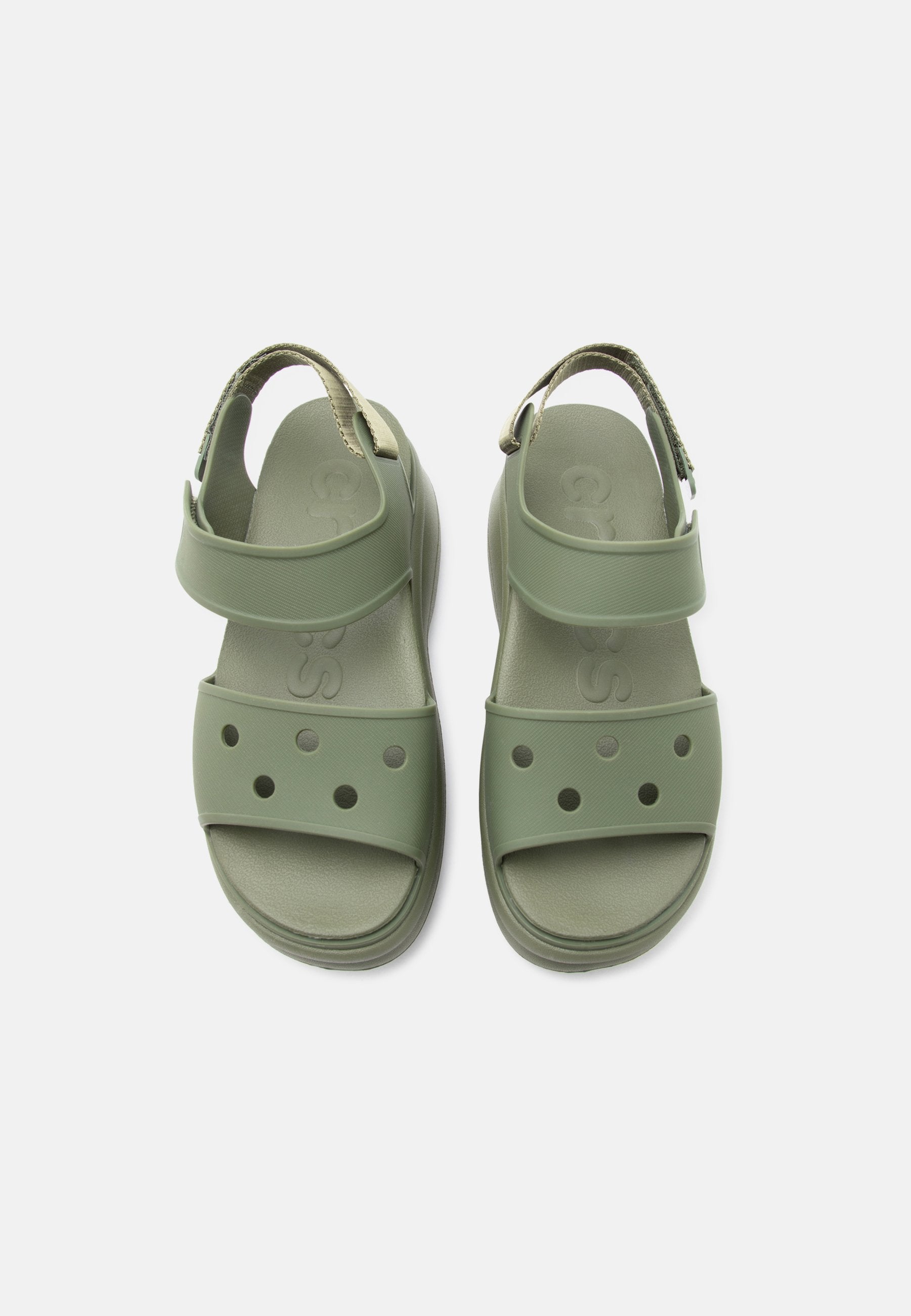 SOHO Y STRAP - Platform sandals - army green