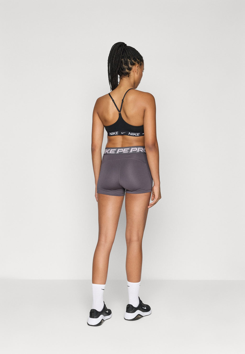 365 SHORT - Leggings - thunder grey/pink foam/metallic silver-coloured