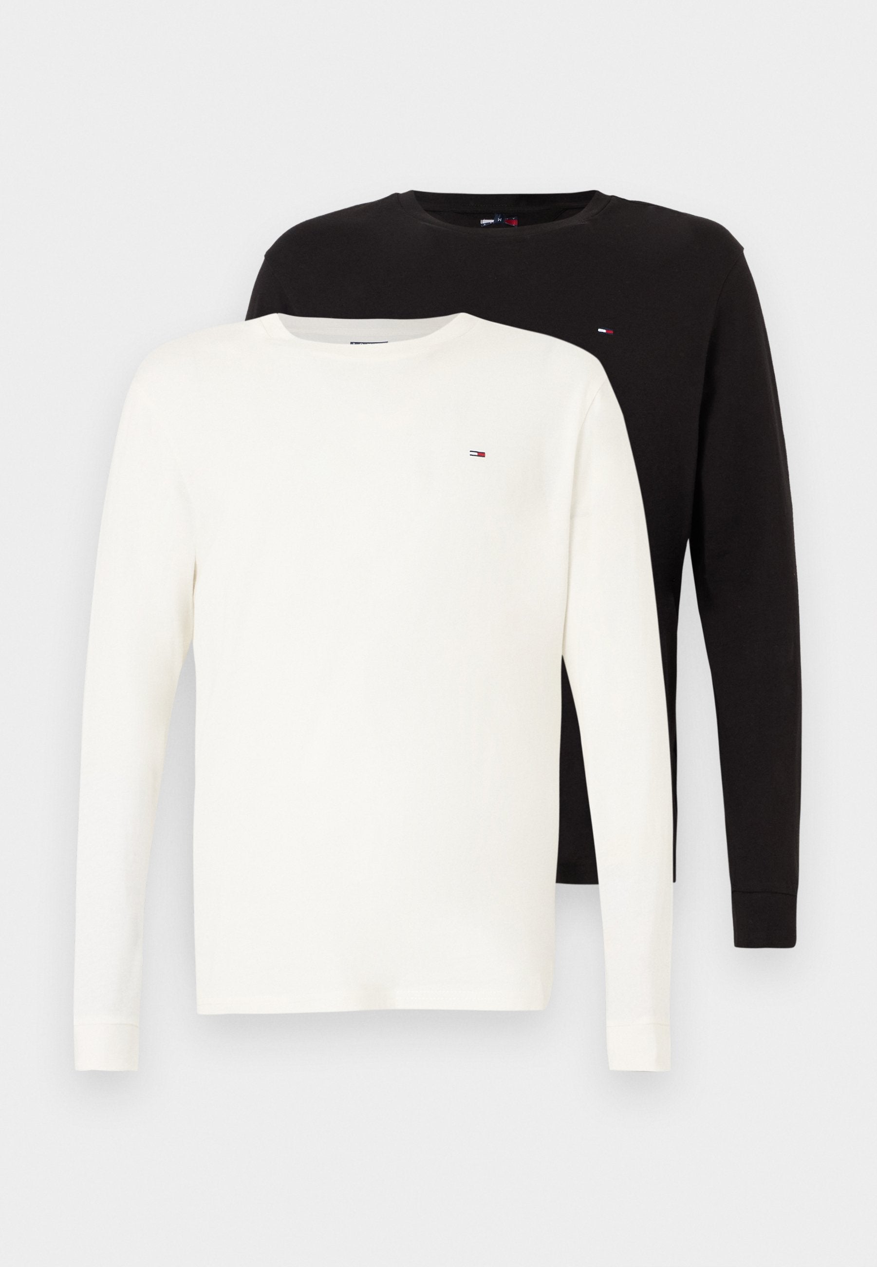 SLIM 2 PACK  - Long sleeved top - ecru/black