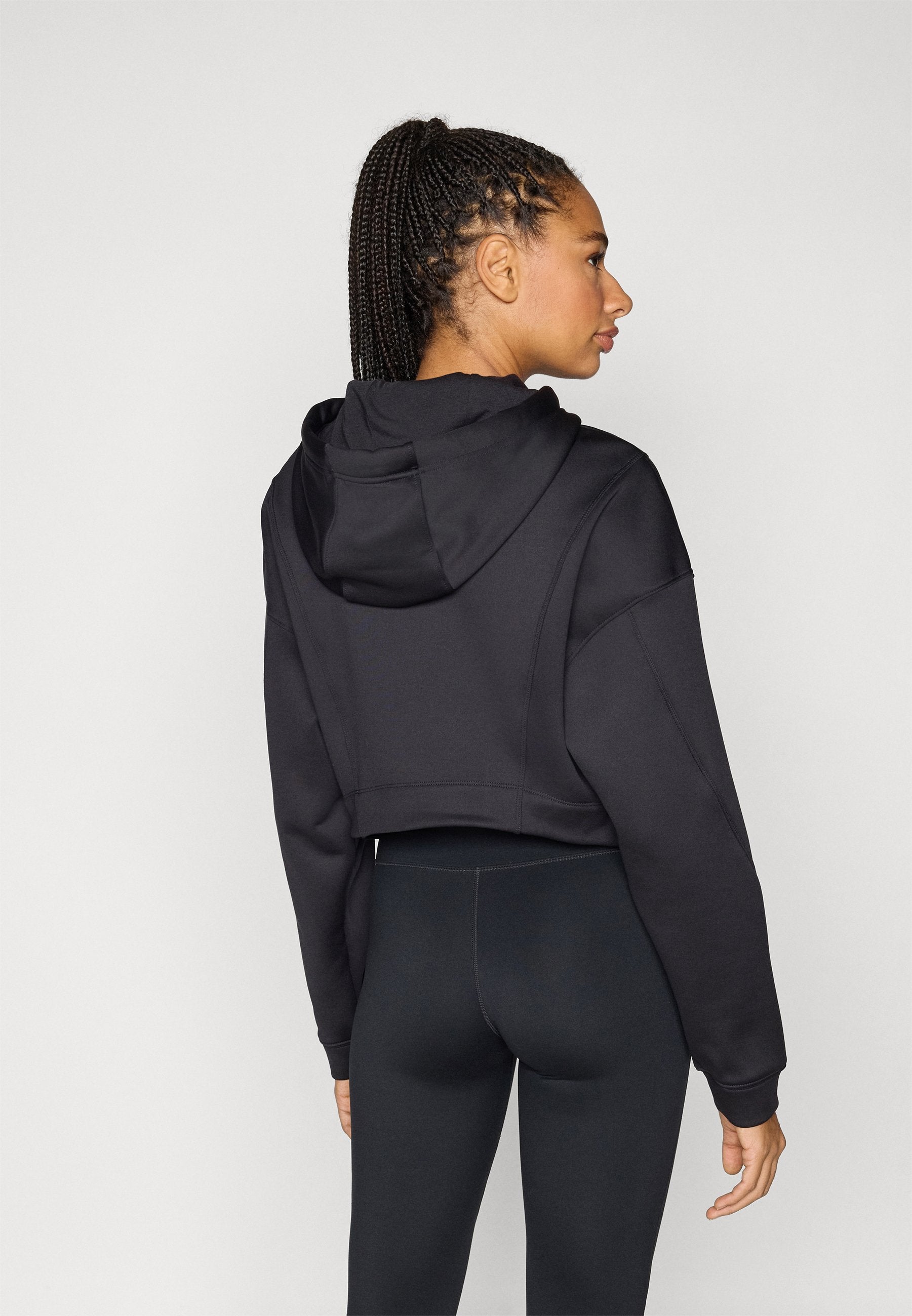 HOODIE - Fleece jumper - black/white