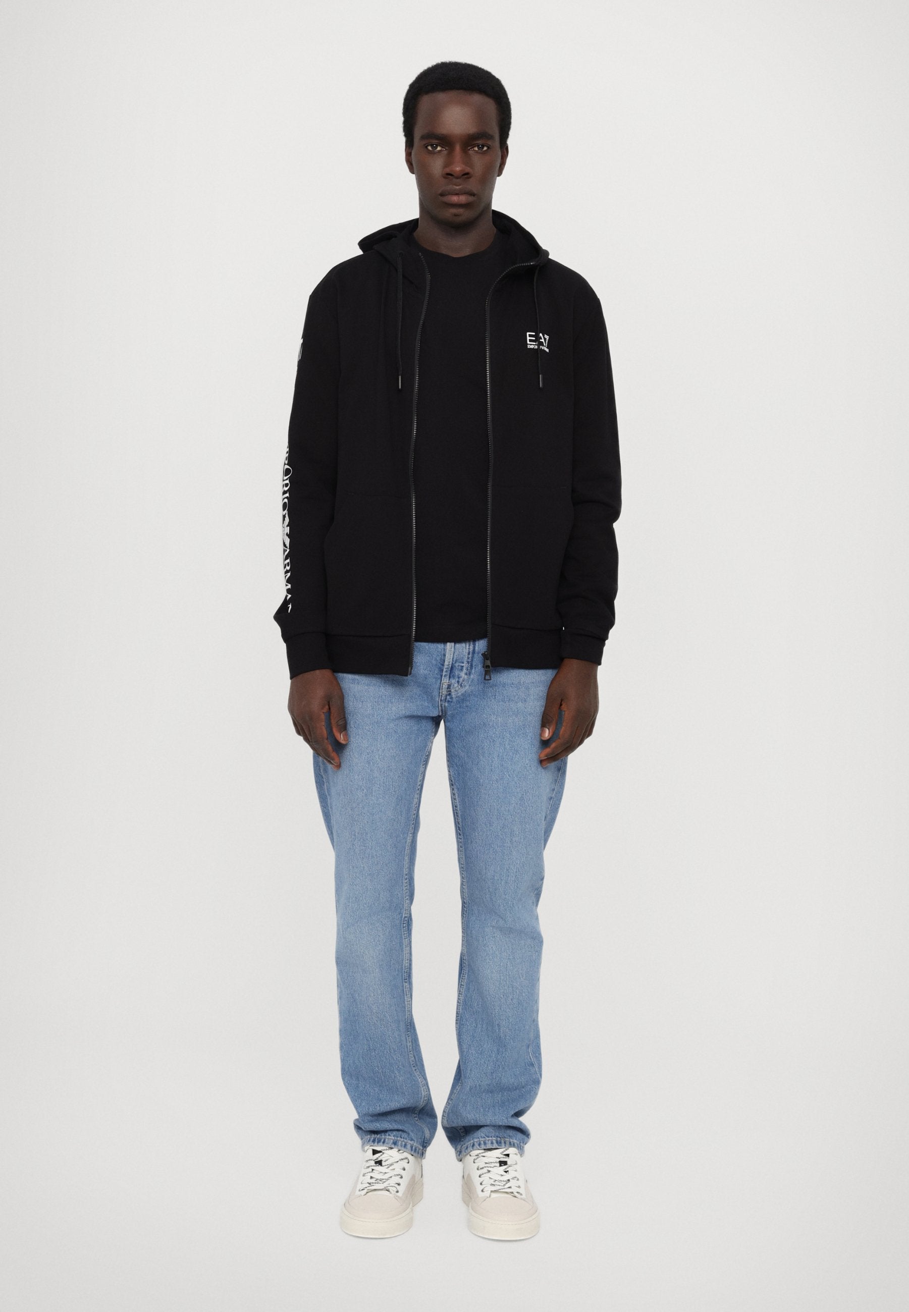 UNISEX - Hoodie - black/white