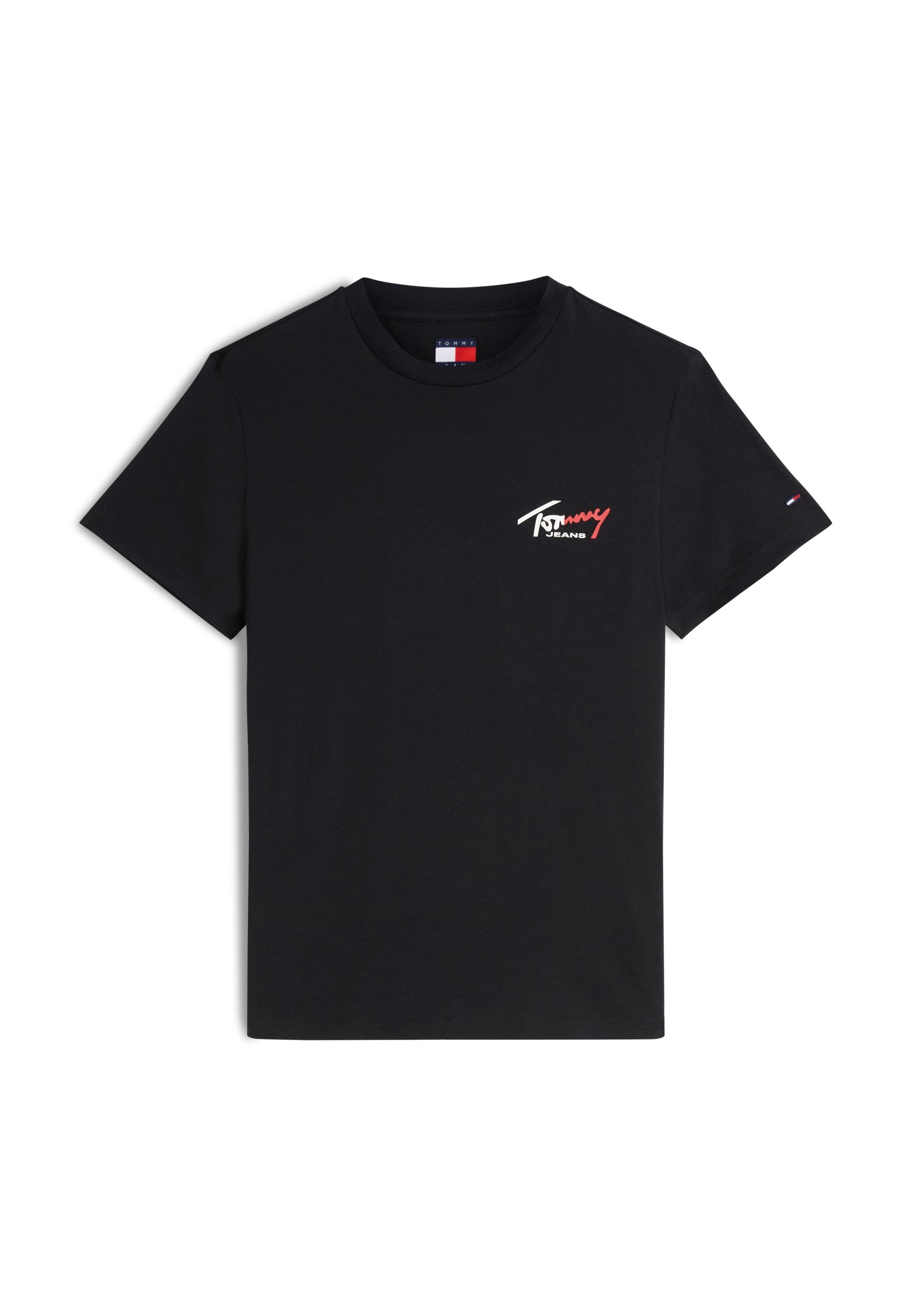 SLIM SIGN CHEST TEE - Basic T-shirt - black