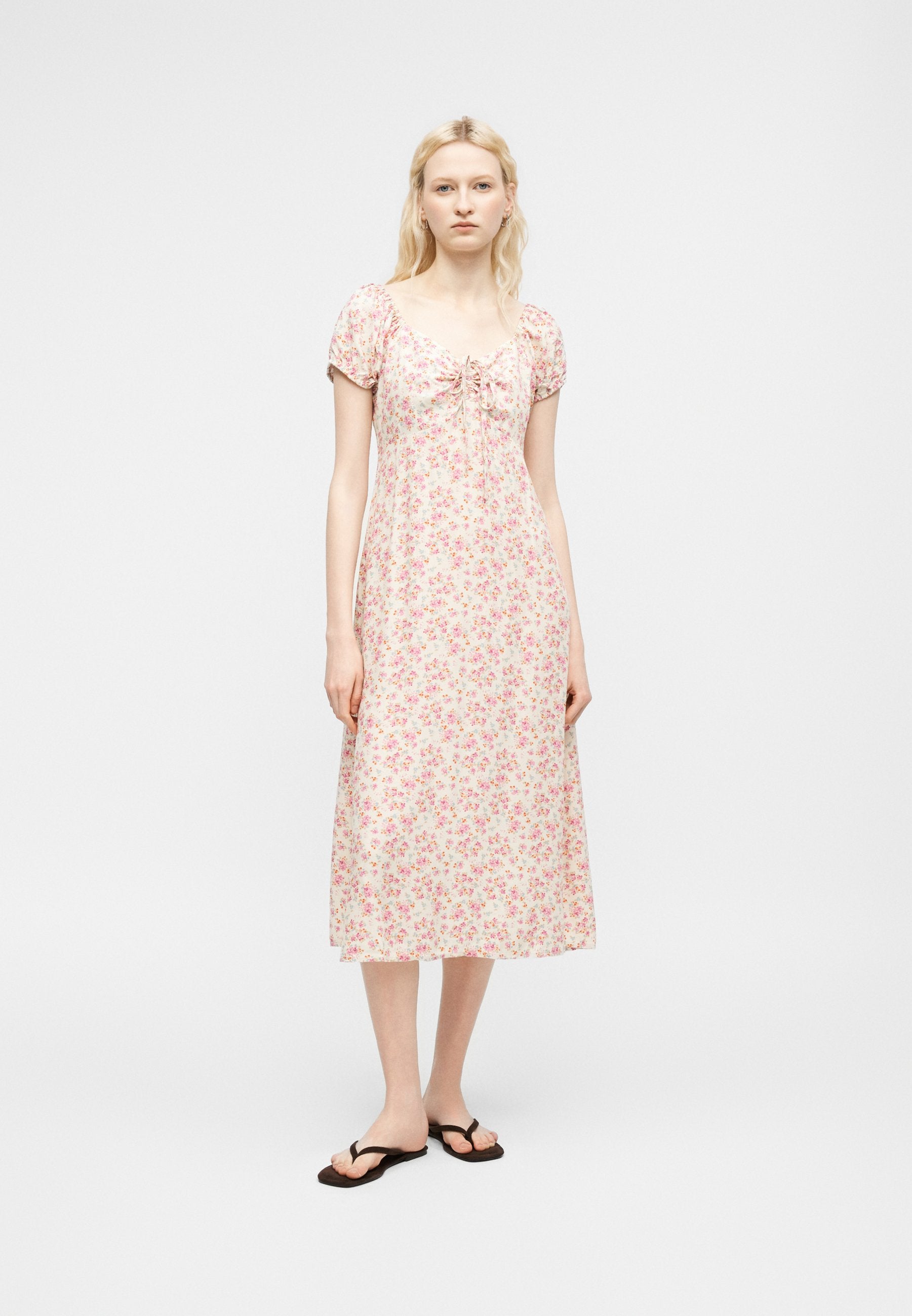 TIE PUFF MAXI - Day dress - french pink