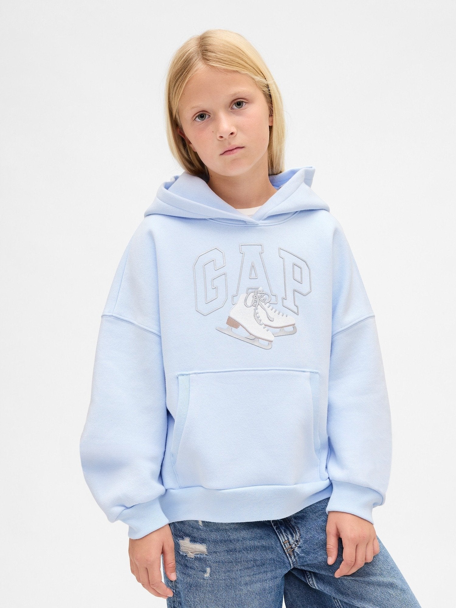 KIDS VINTAGESOFT ARCH - Hoodie - serene blue