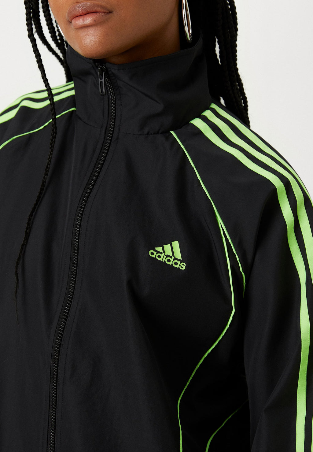 TEAMGEIST ADICOLOR - Light jacket - black/signal green