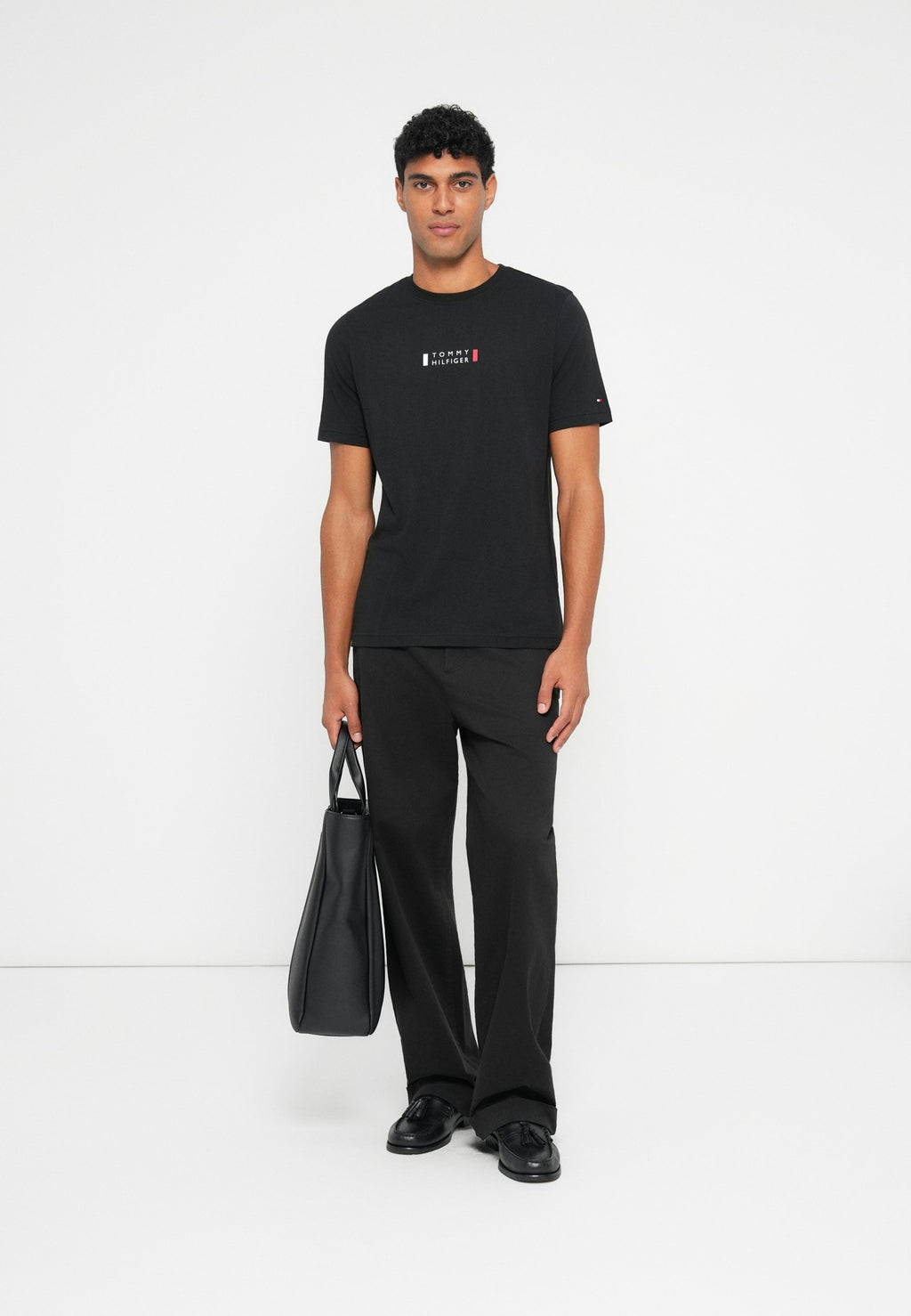BRAND LOVE SMALL CENTER TEE - Basic T-shirt - black