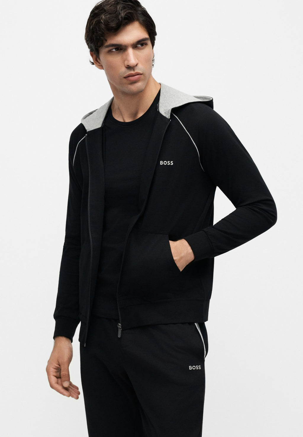 MIX MATCH JACKET  - Zip-up sweatshirt - black