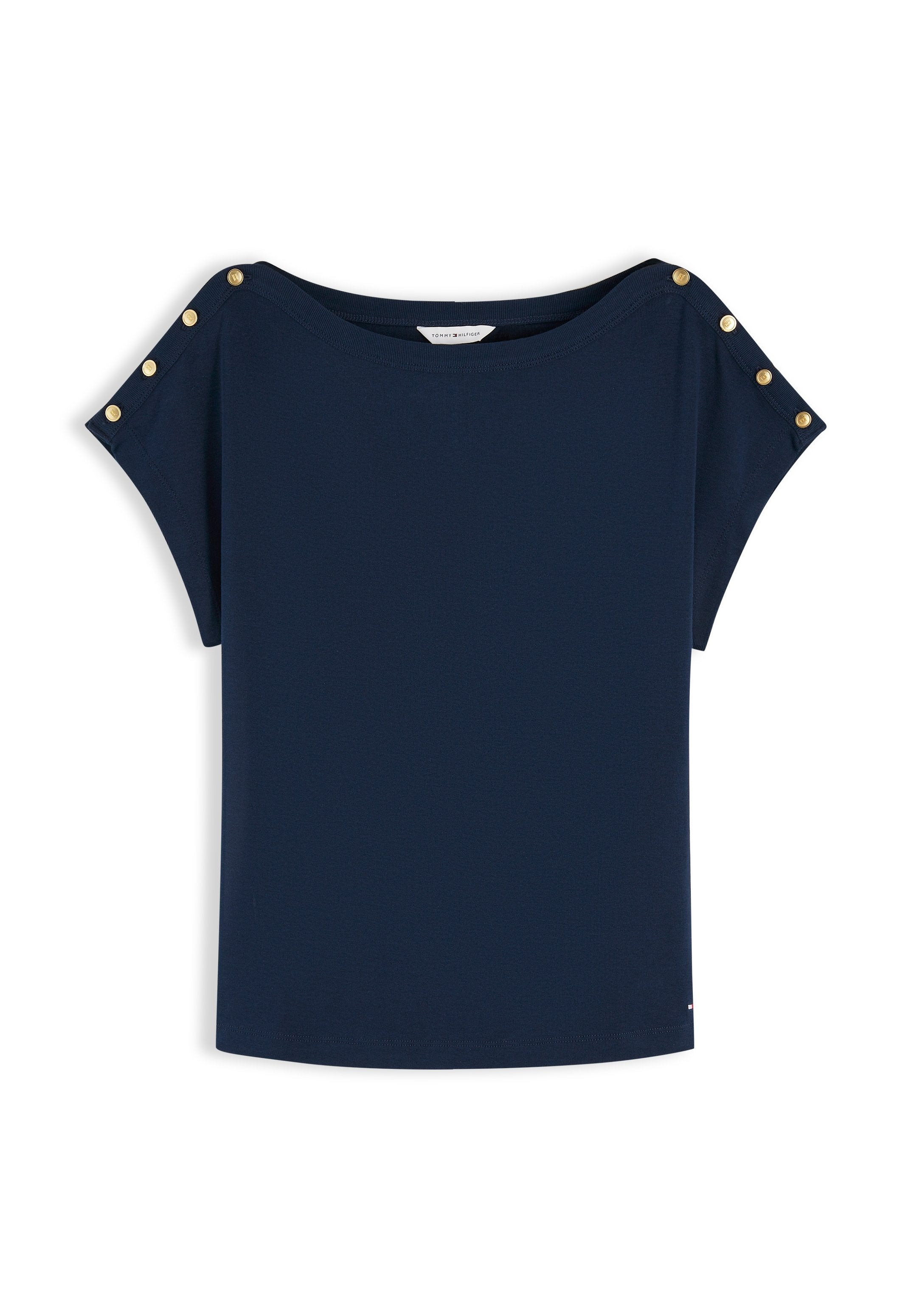 TEE COL BATEAU - T-shirt imprimé - bleu marine nuit