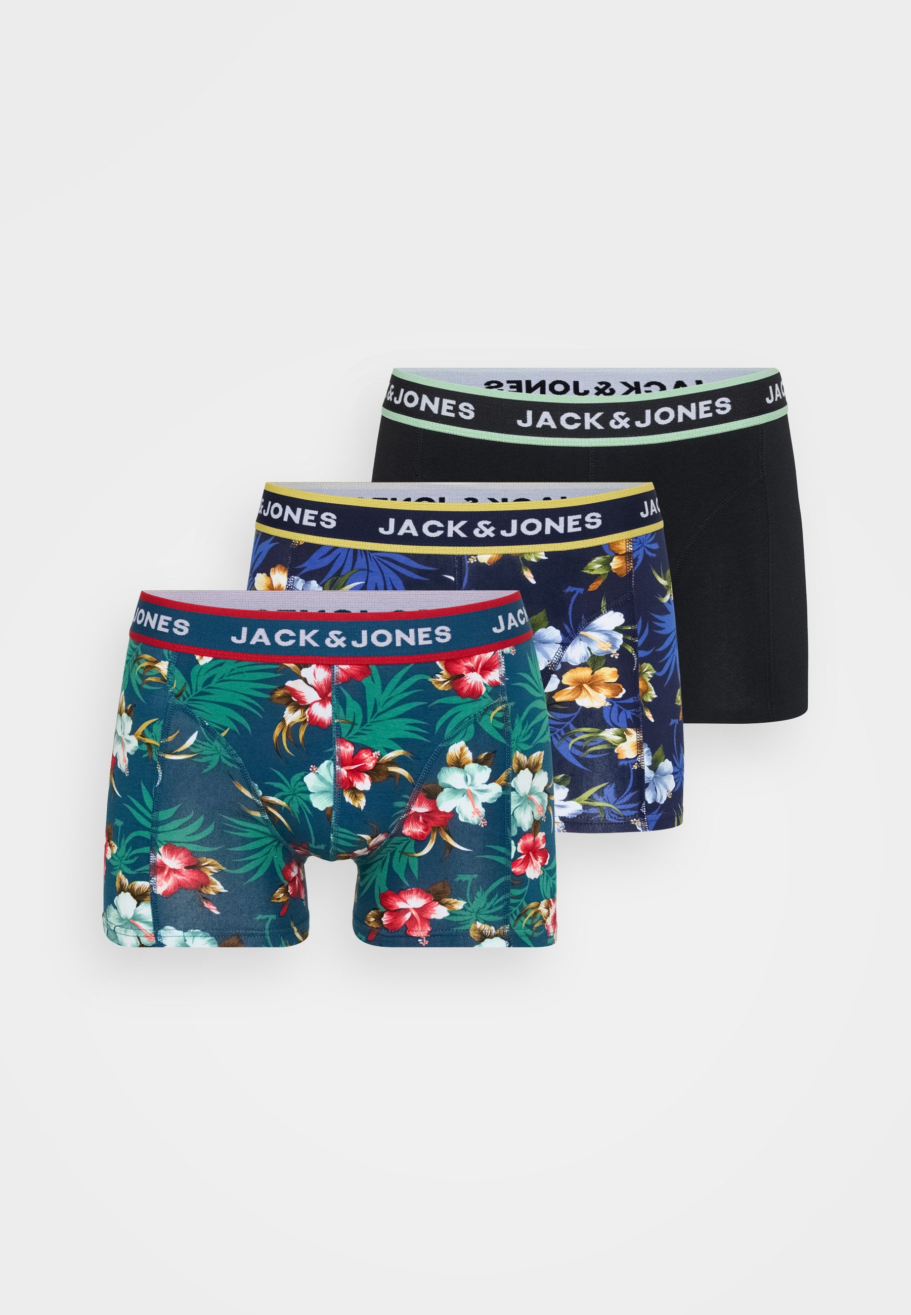 JACFLOWER TRUNKS 3 PACK - Trunks - black/bardaboes cherry/maritime blue
