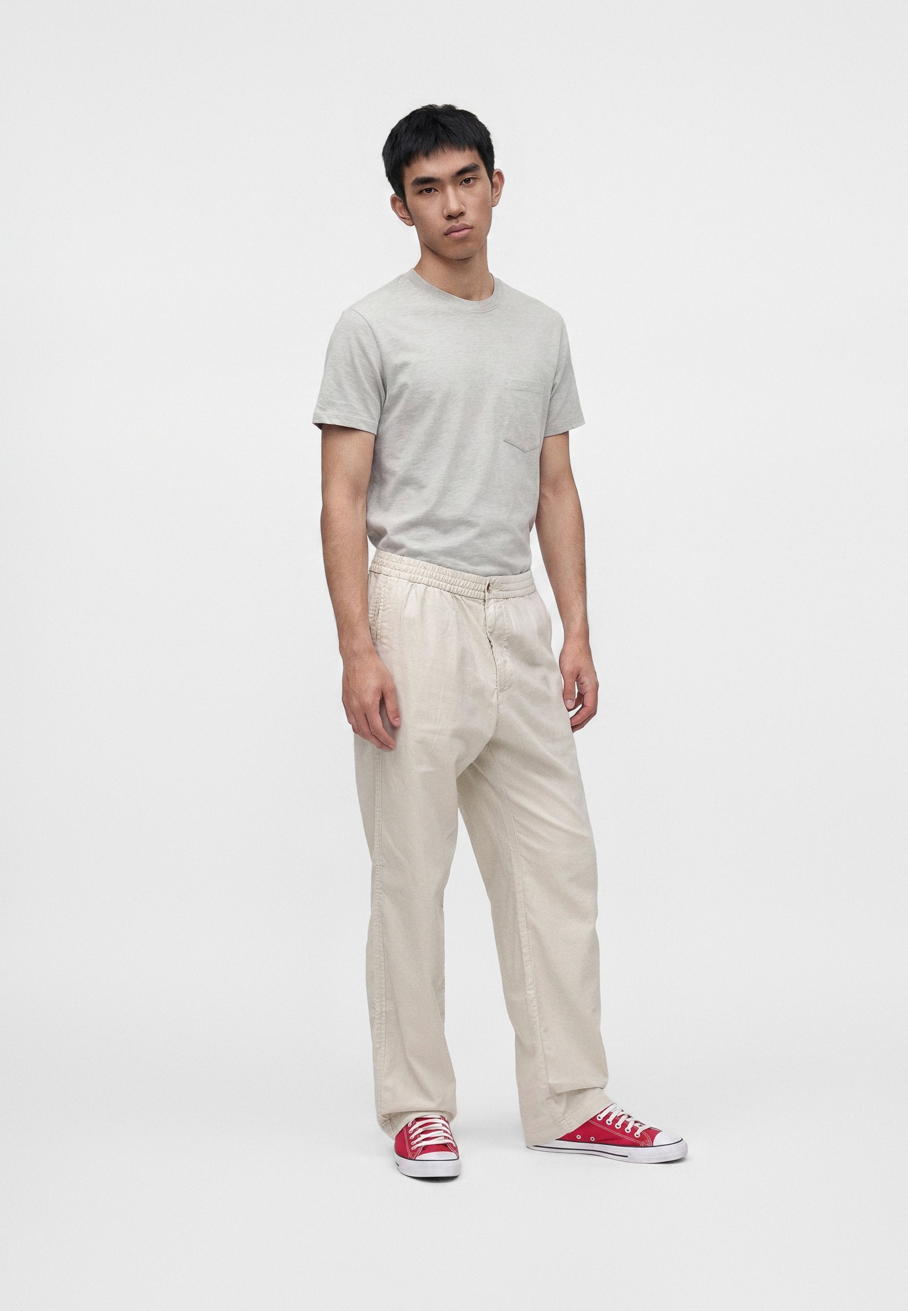 RELAXED - Trousers - regular grey