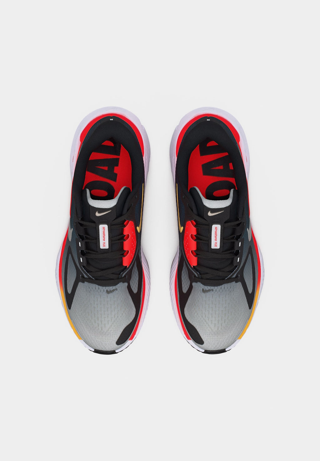 STRUCTURE PLUS - Road running shoes - black/silver-coloured/light smoke grey