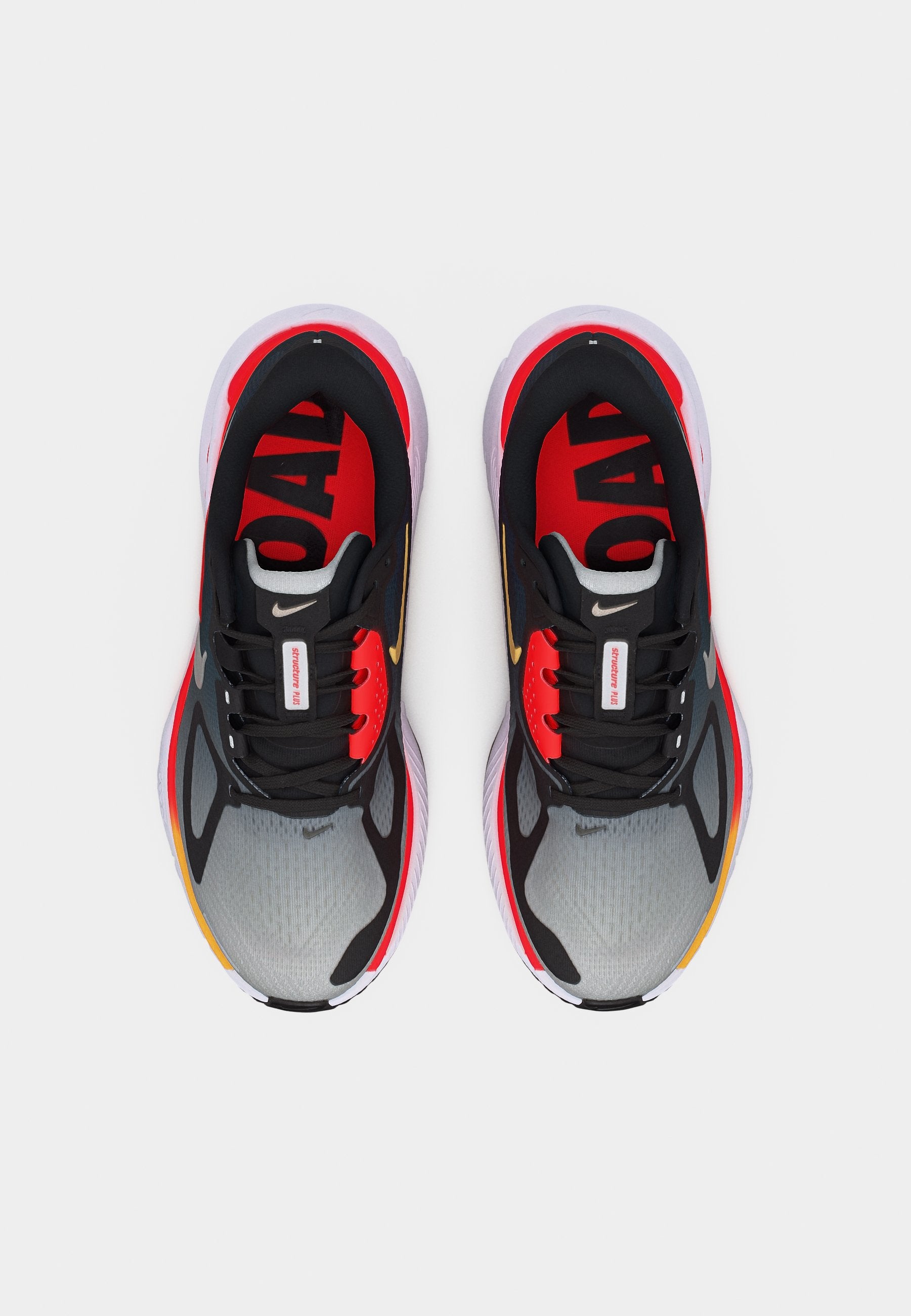 STRUCTURE PLUS - Road running shoes - black/silver-coloured/light smoke grey