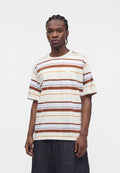 TEE-SHIRT RAYÉ UNISEXE - T-shirt imprimé - blanc cassé