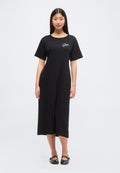 LOGO DRESS - Jersey dress - black