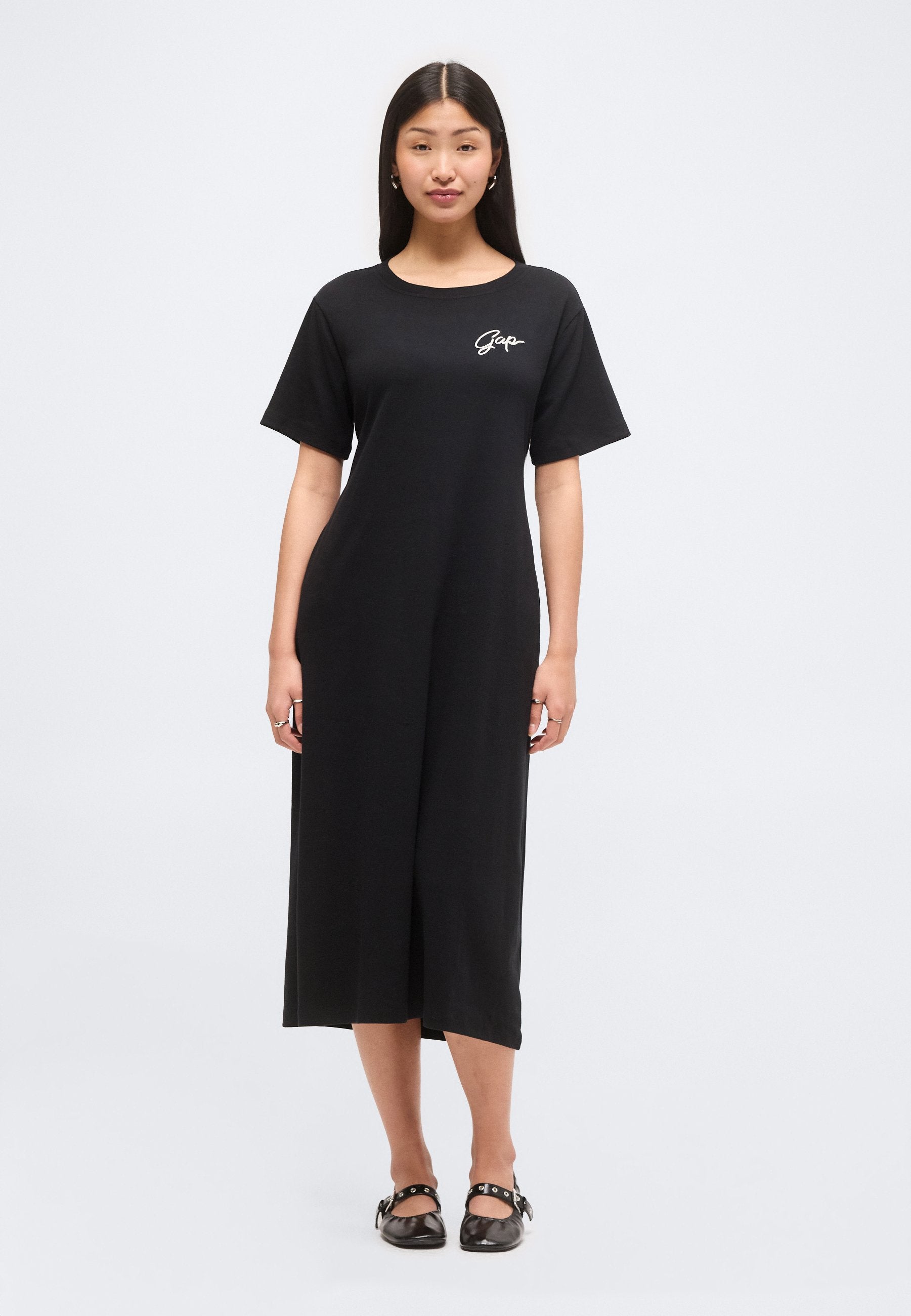 LOGO DRESS - Jersey dress - black