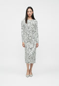 RUCHED PRINTED MIDI - Day dress - ivory