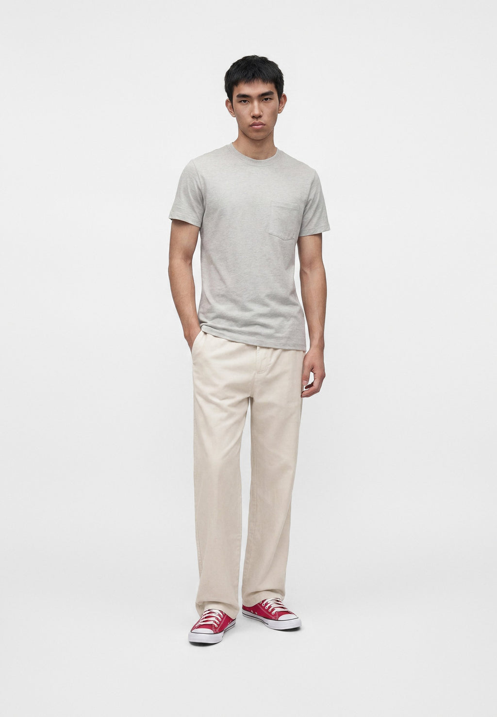 RELAXED - Trousers - regular grey