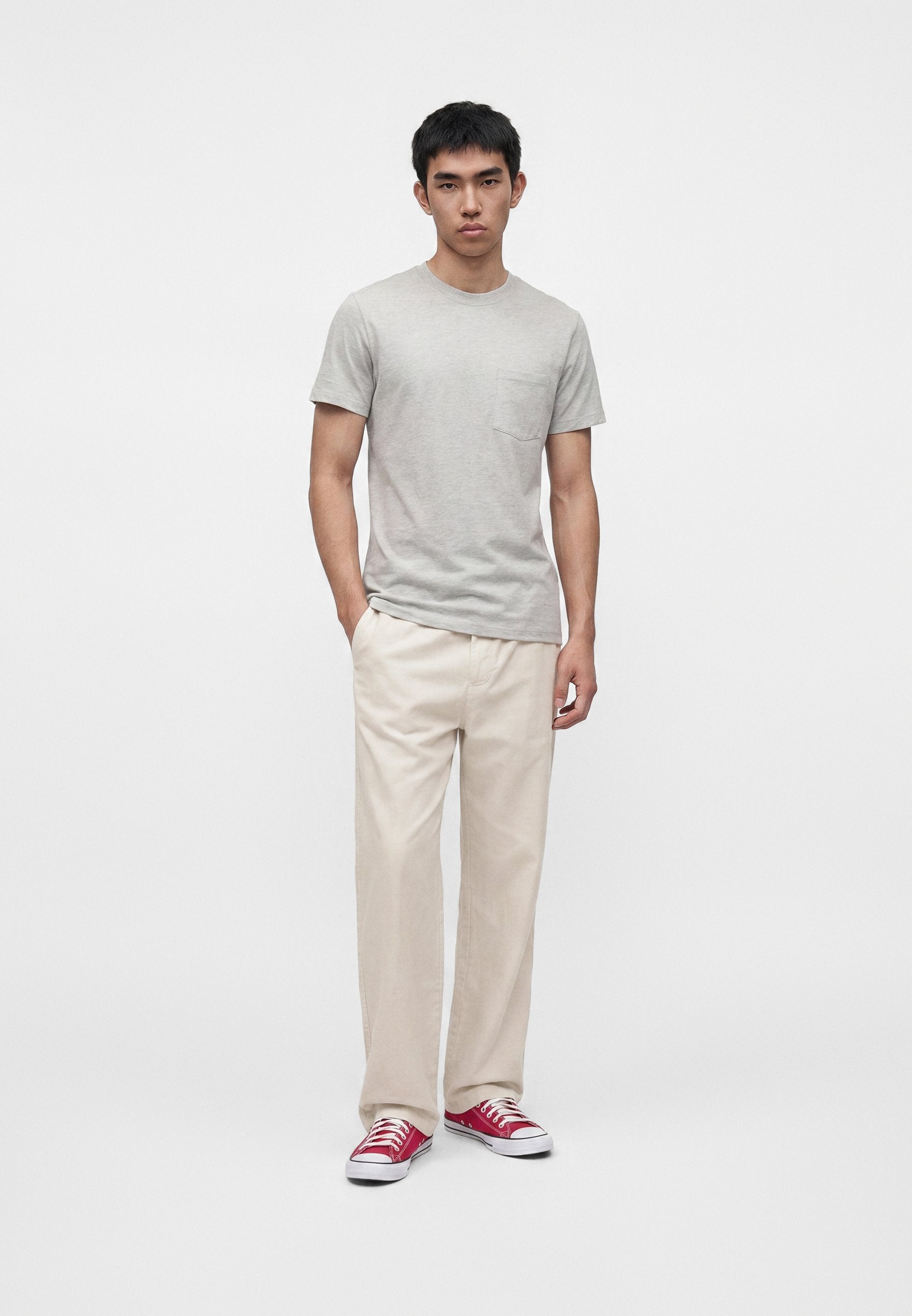 RELAXED - Trousers - regular grey