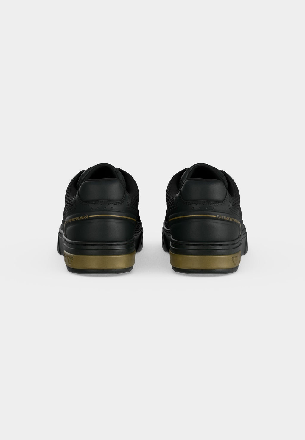 PREMIUM COURT - Baskets - triple noir/couleur or