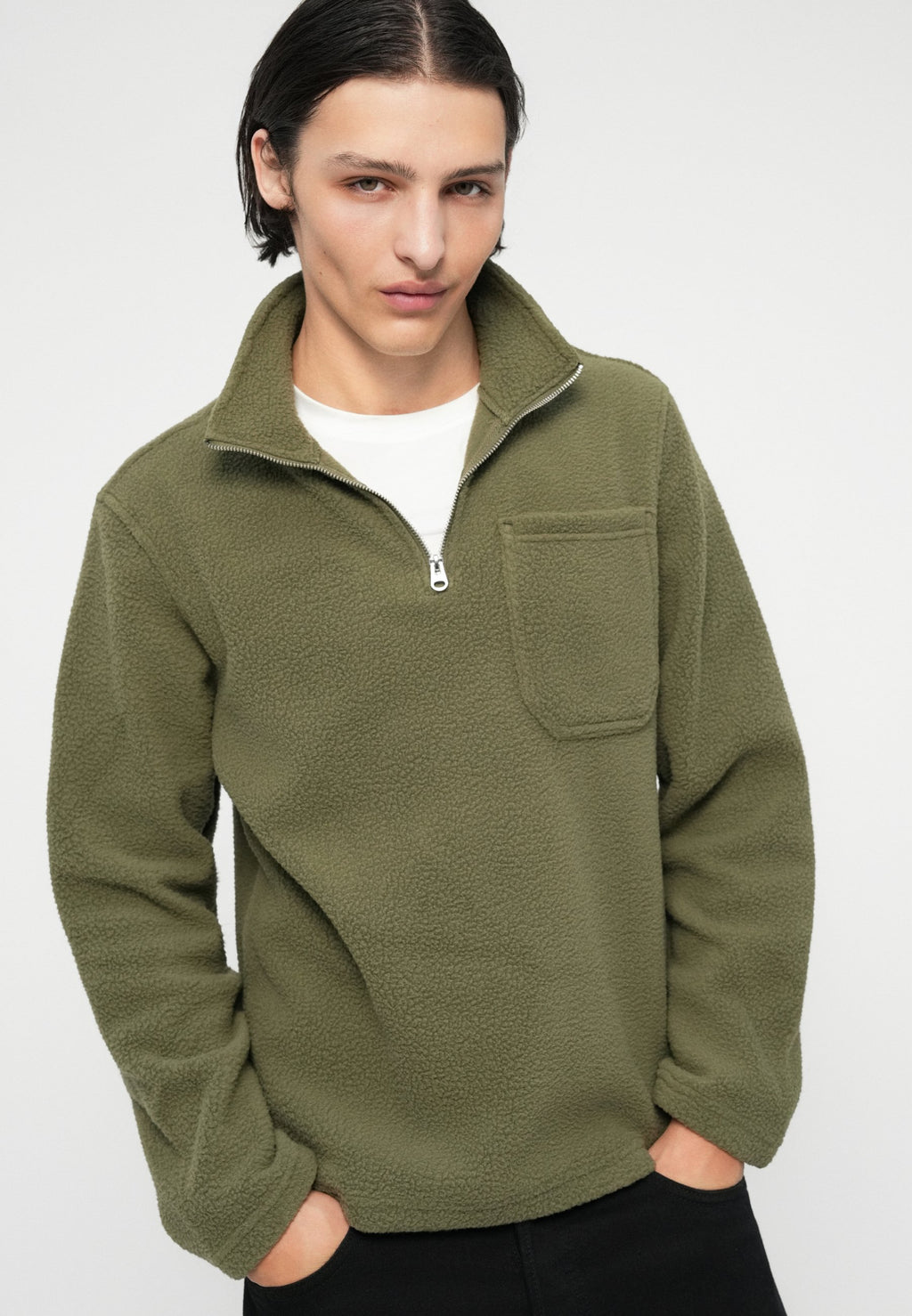 Anorak Anorak - Fleece jumper - dusty olive