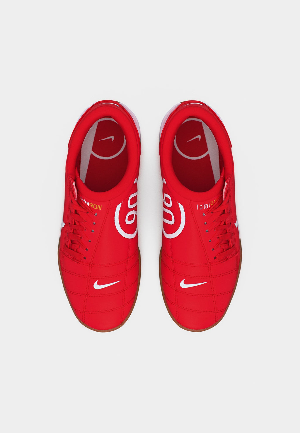 T90 - Trainers - university red/white/med brown/metallic gold-coloured