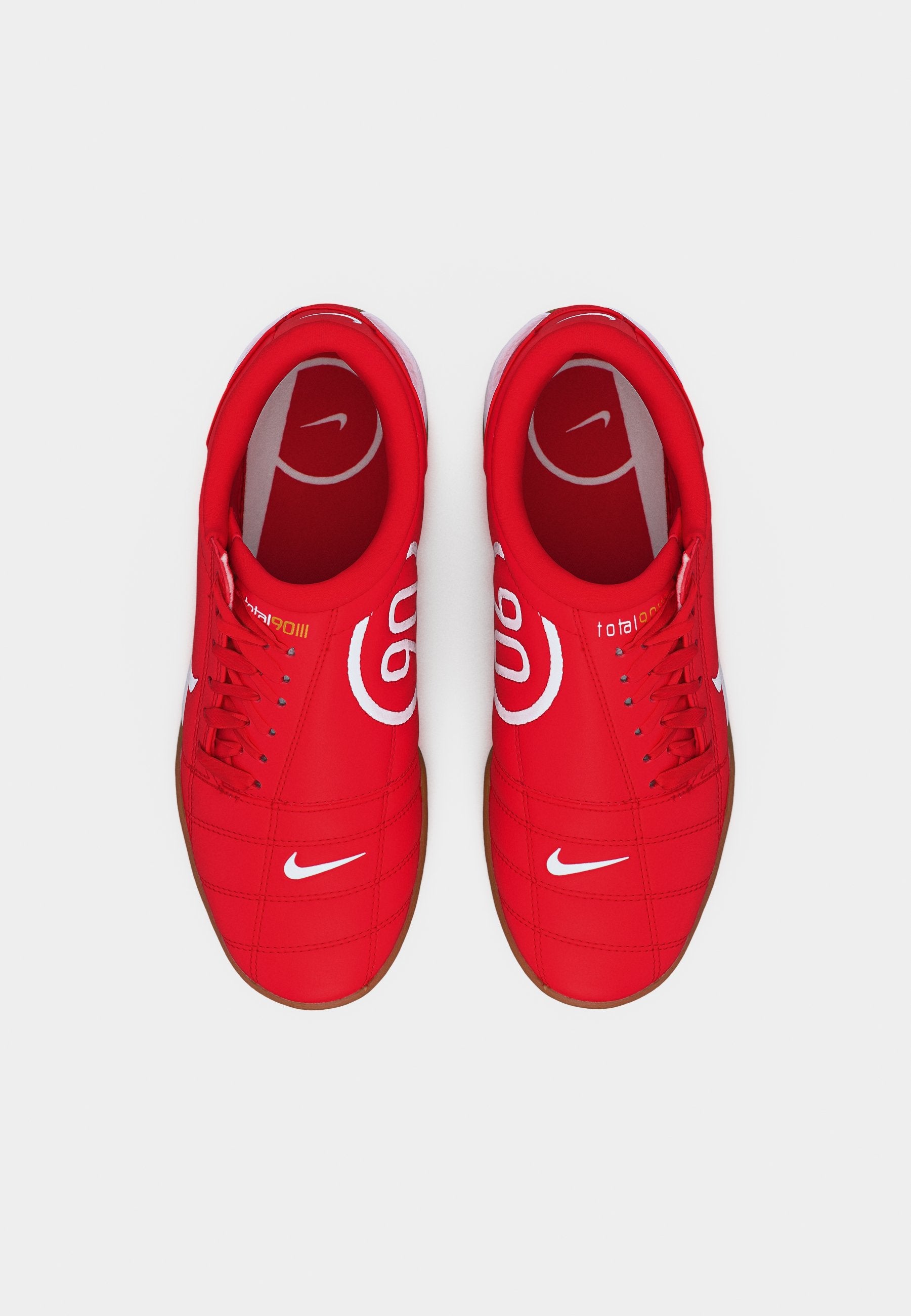 T90 - Trainers - university red/white/med brown/metallic gold-coloured