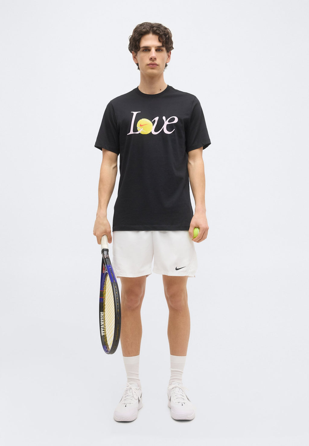 NIKECOURT TEE LOVE - Print T-shirt - black