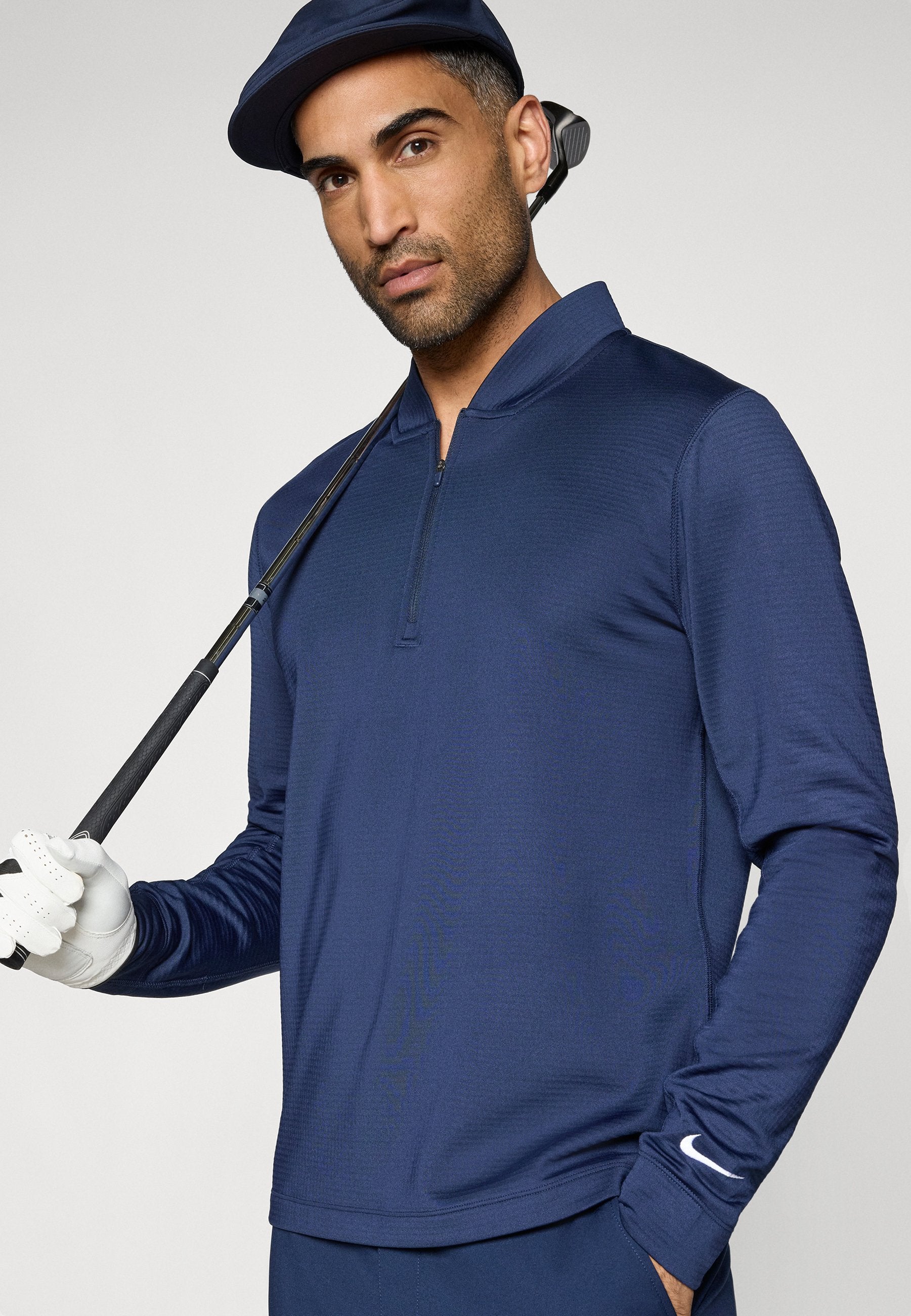 VICTORY 1/2 ZIP TOP - Sweatshirt - college navy/white