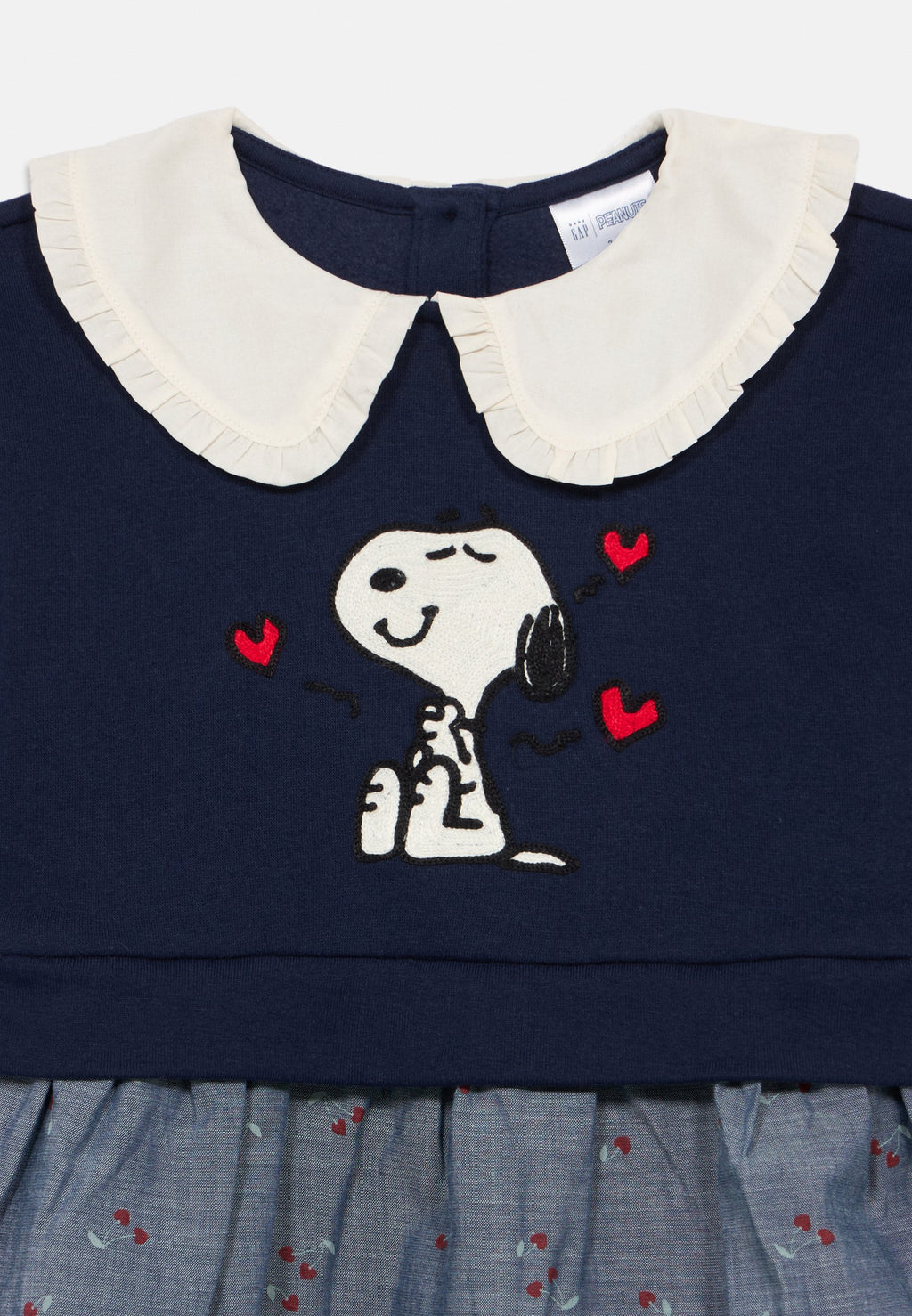 BABY & TODDLER SNOOPY RUFFLE COLLAR SWEATSHIRT DRESS - Day dress - dark blue