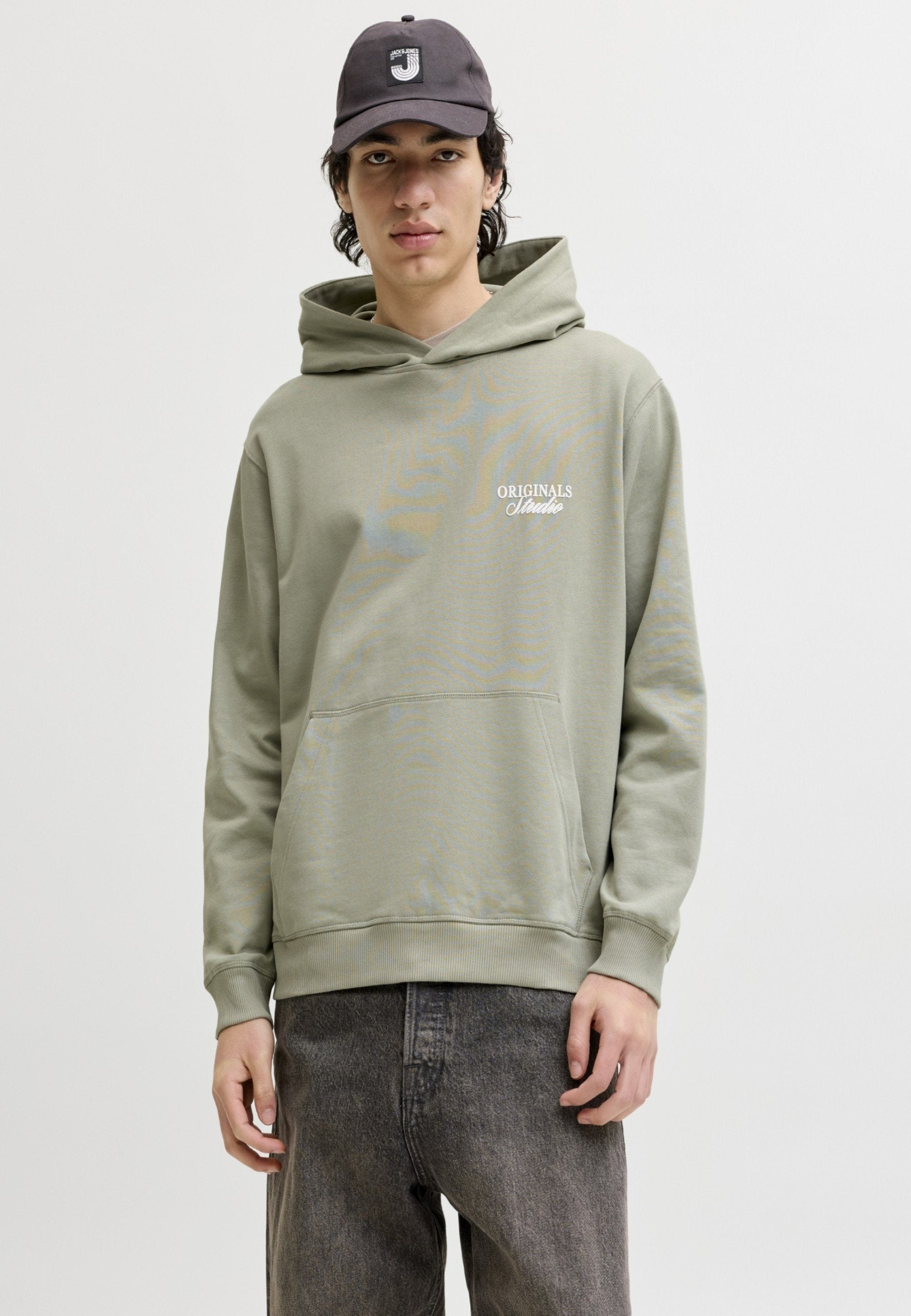 JORNORREBRO TYPO BACK SWEAT HOOD SN - Hoodie - seagrass