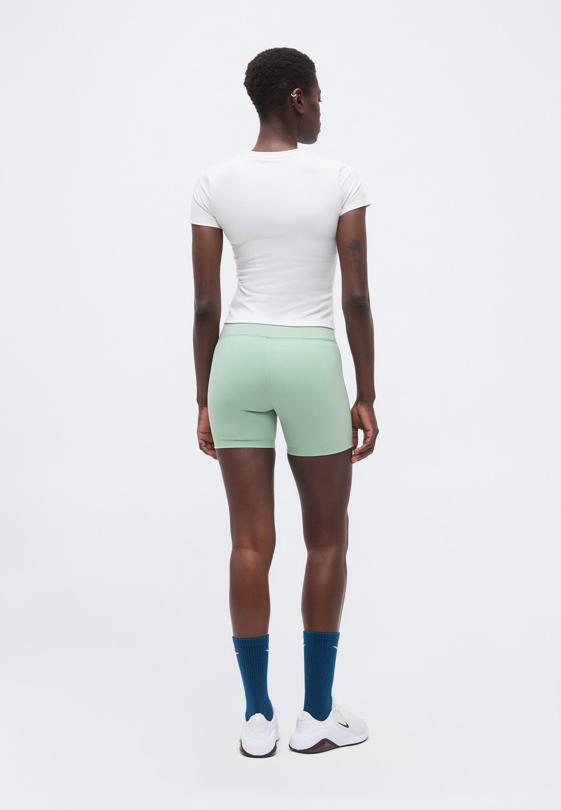 ONE SHORT  - Leggings - steam/white