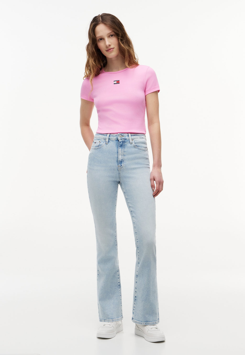 SLIM BADGE TEE - Basic T-shirt - pink daisy