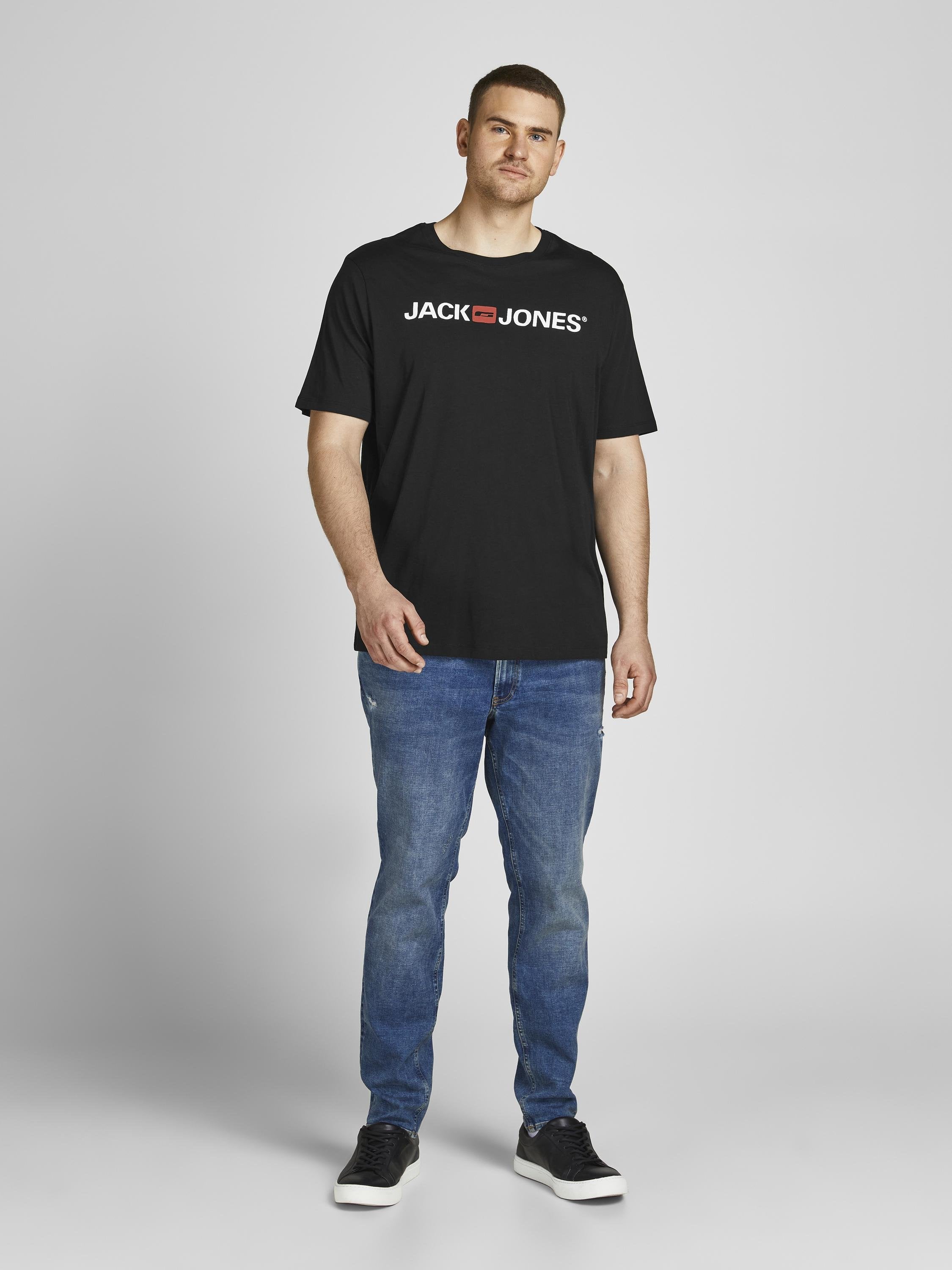 JJECORP LOGO TEE CREW NECK  - Print T-shirt - black