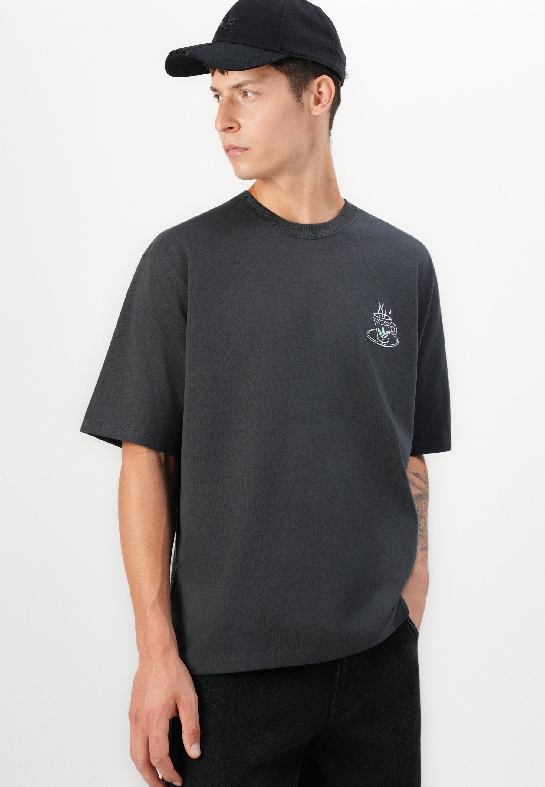 COFFEE TEE UNISEX - Print T-shirt - anthracite