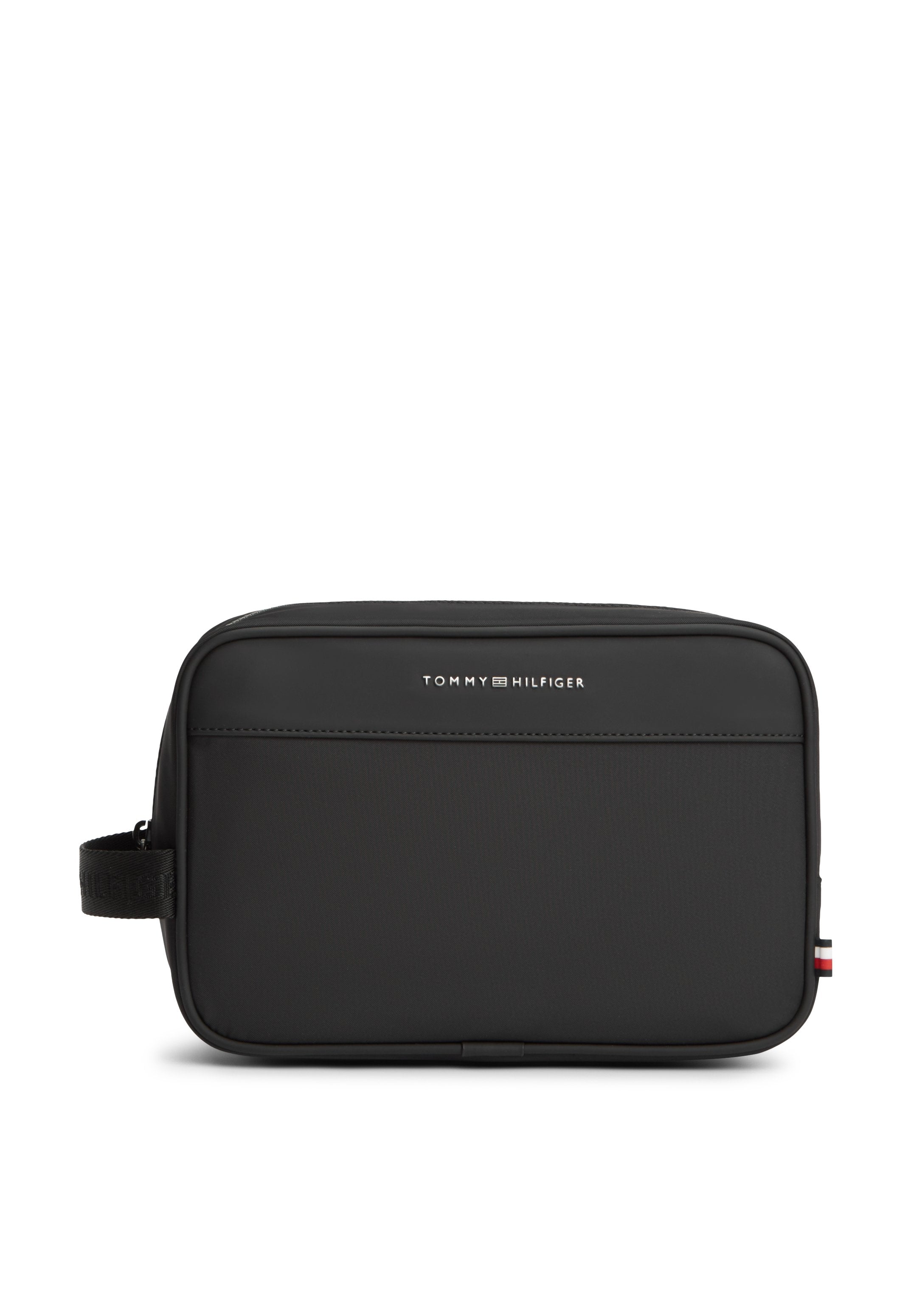 LOGO SIDE HANDLE WASHBAG - Wash bag - black