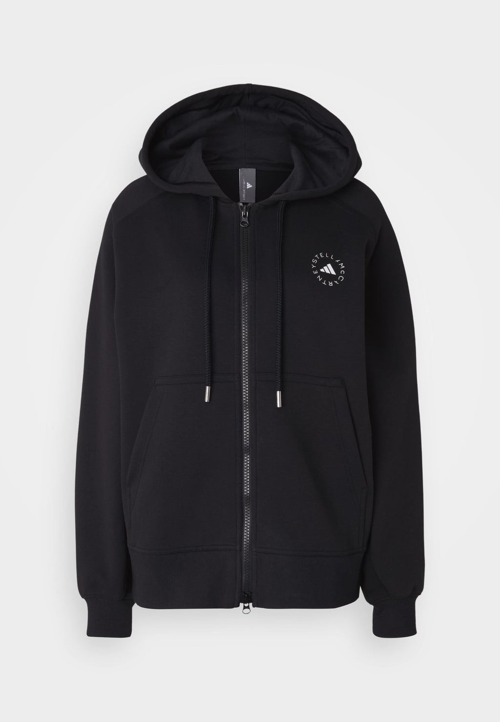 HOODIE - Zip-up sweatshirt - black/white