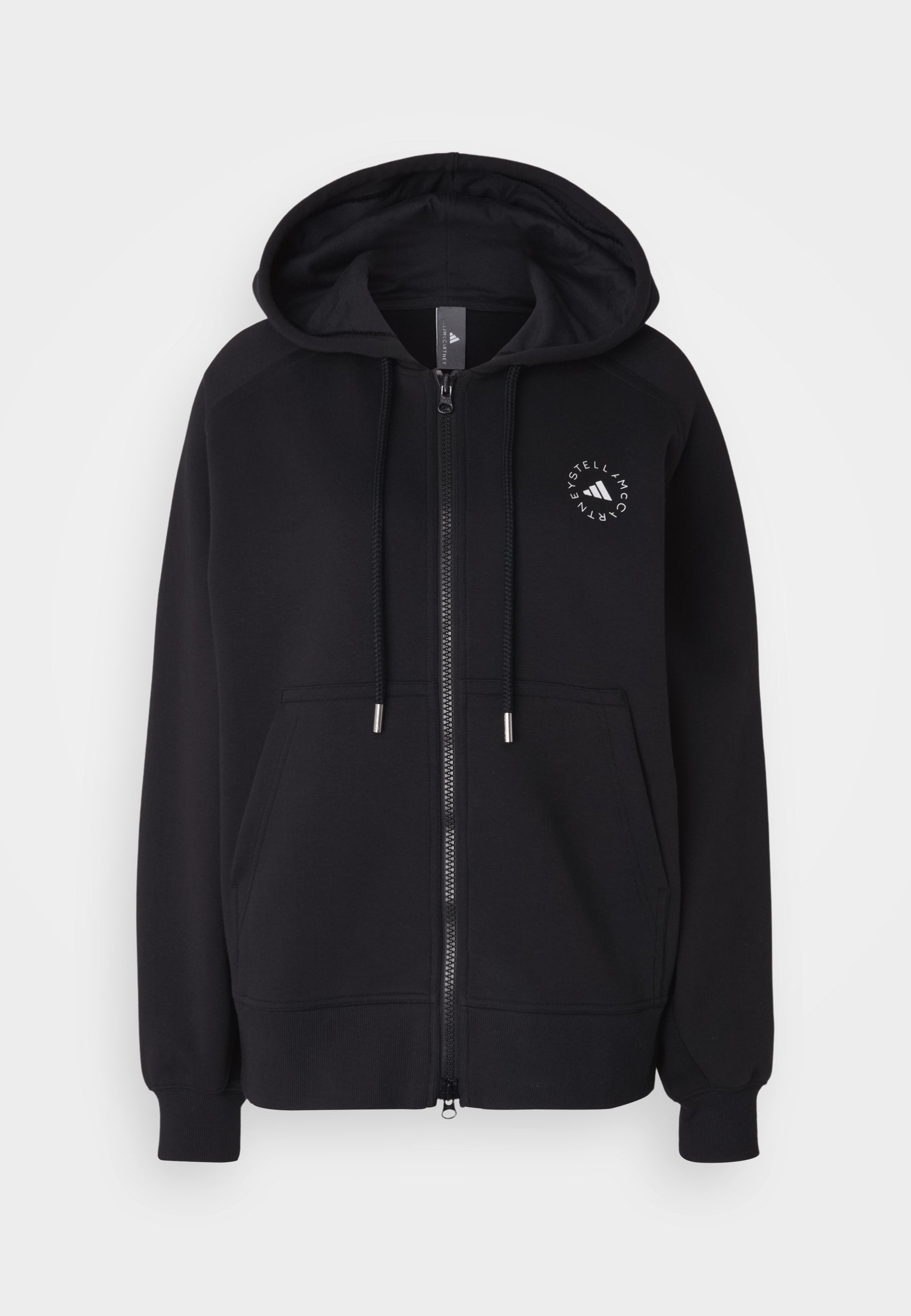HOODIE - Zip-up sweatshirt - black/white