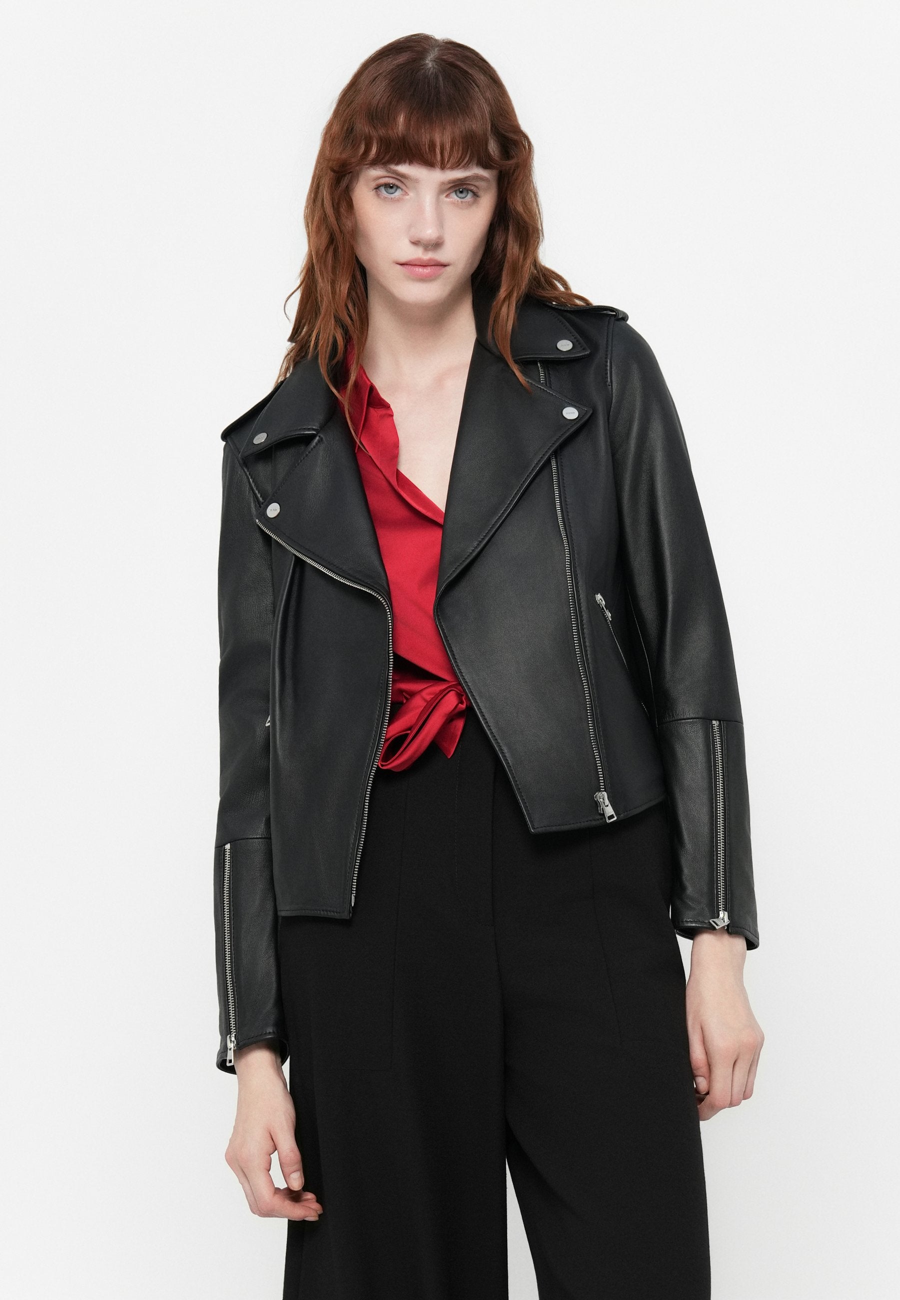 LUJANA - Leather jacket - black