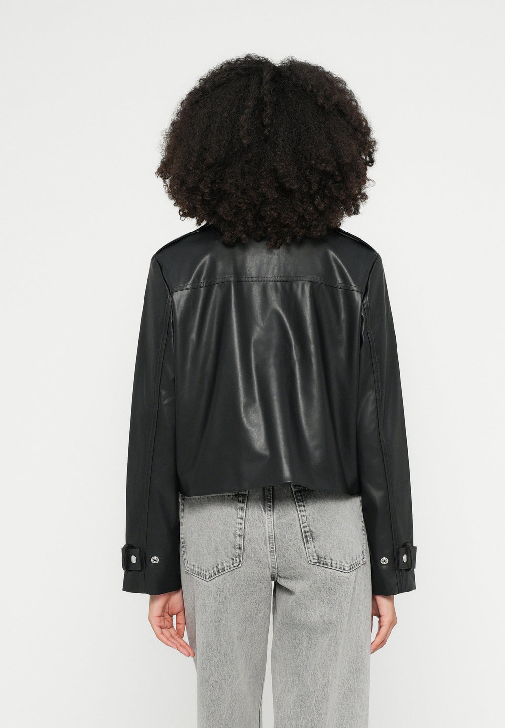 MOTO JACKET - Faux leather jacket - black