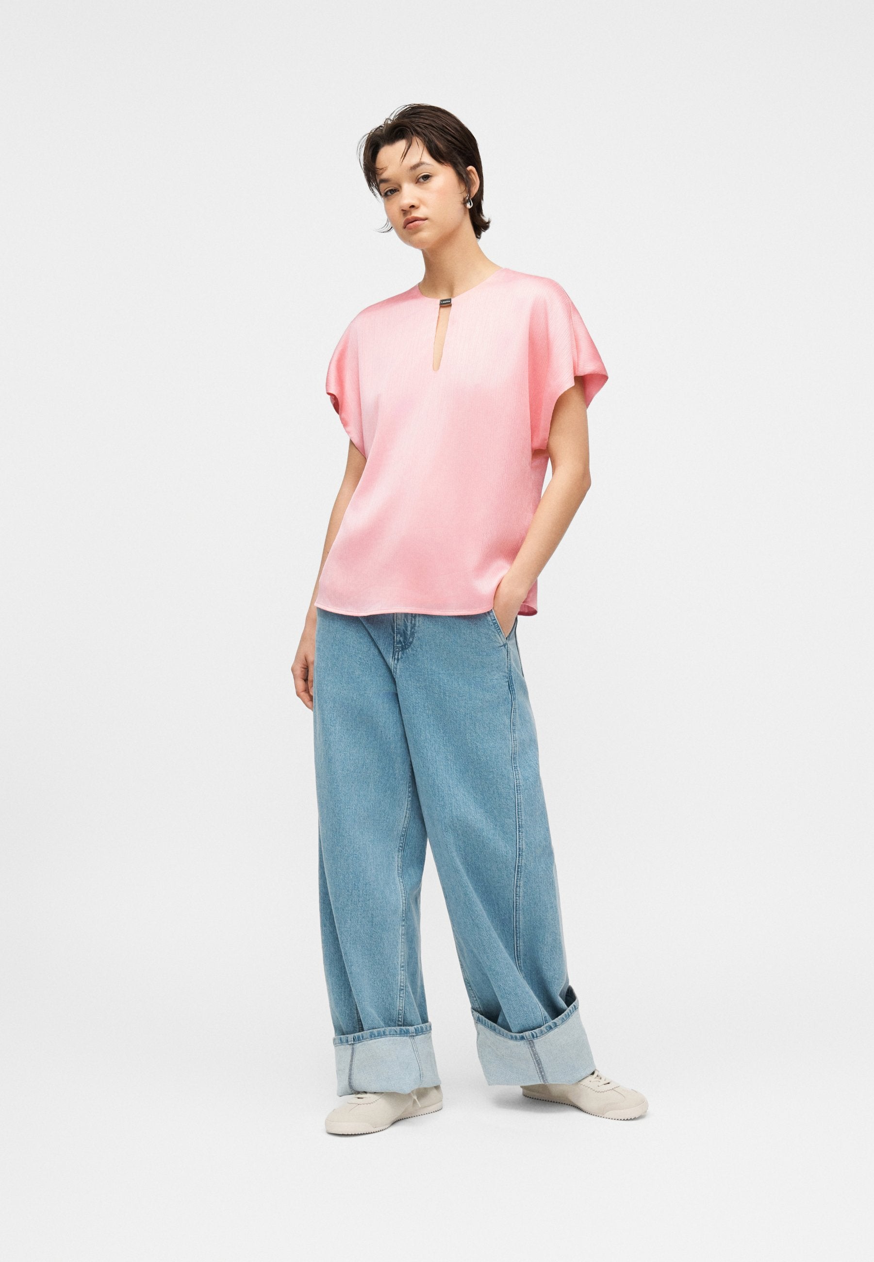 PLISSE HARDWARE  - Blouse - aloha pink