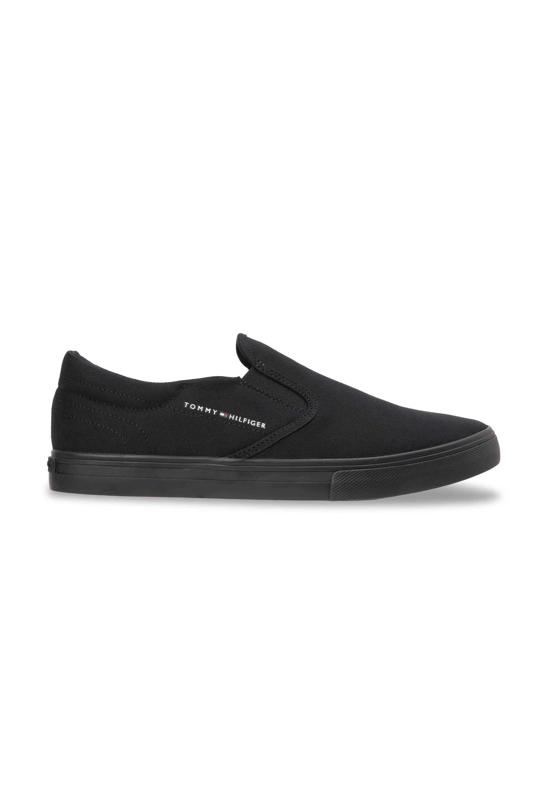 CANVAS SLIP-ON TRAINERS - Trainers - black