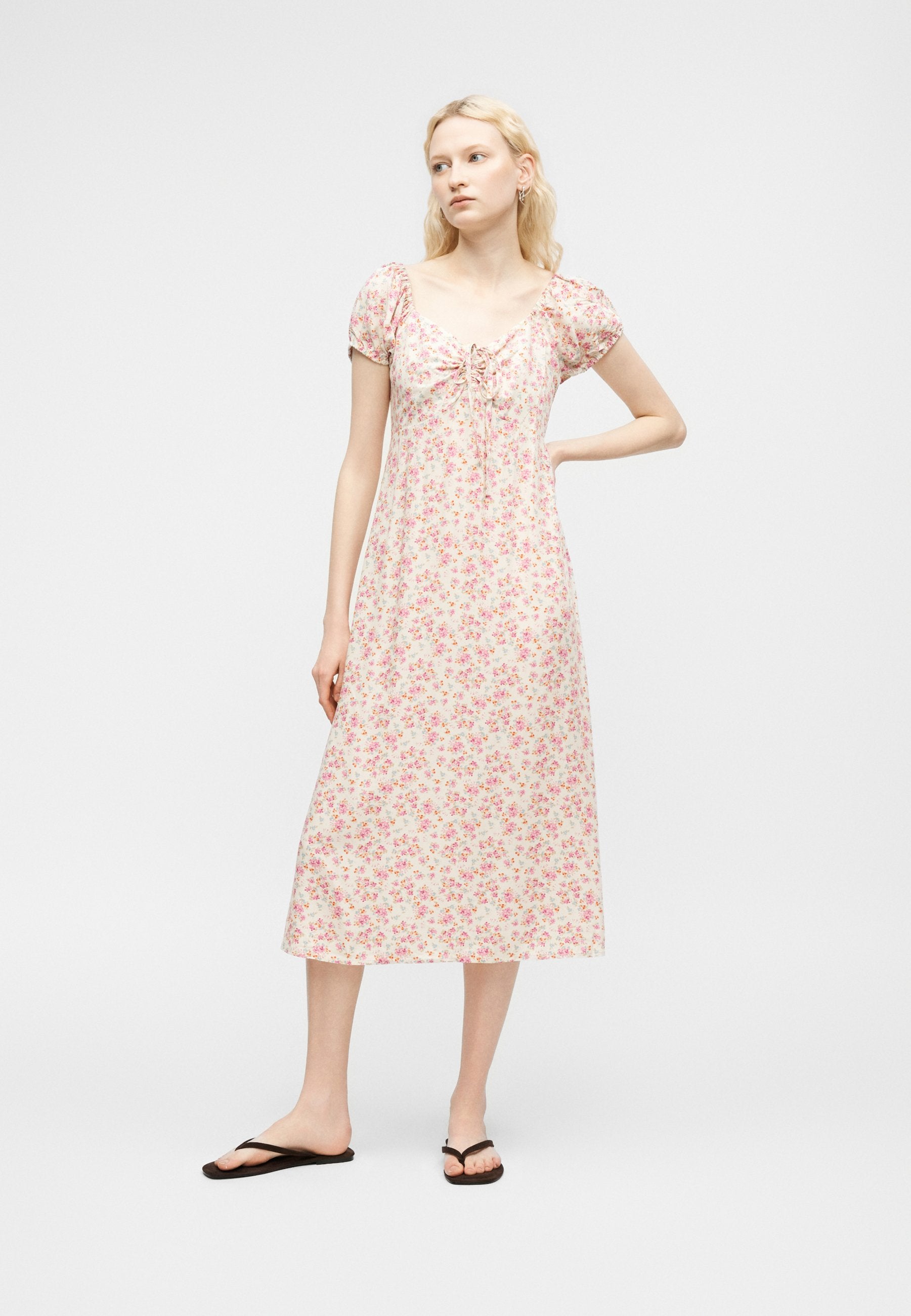 TIE PUFF MAXI - Day dress - french pink