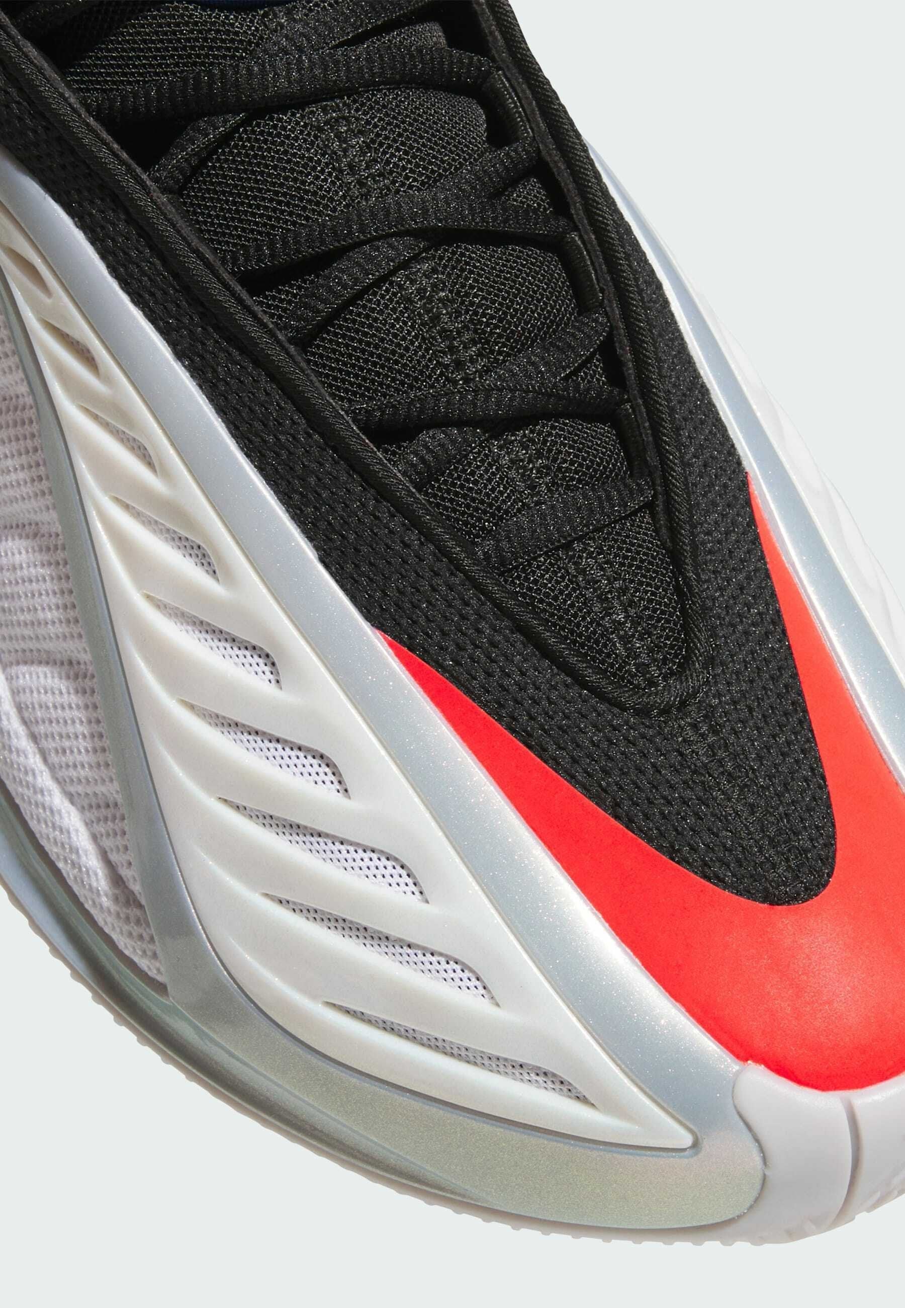 ANTHONY EDWARDS 2 UNISEX - Basketball shoes - cloud white   lucid red   silver metallic