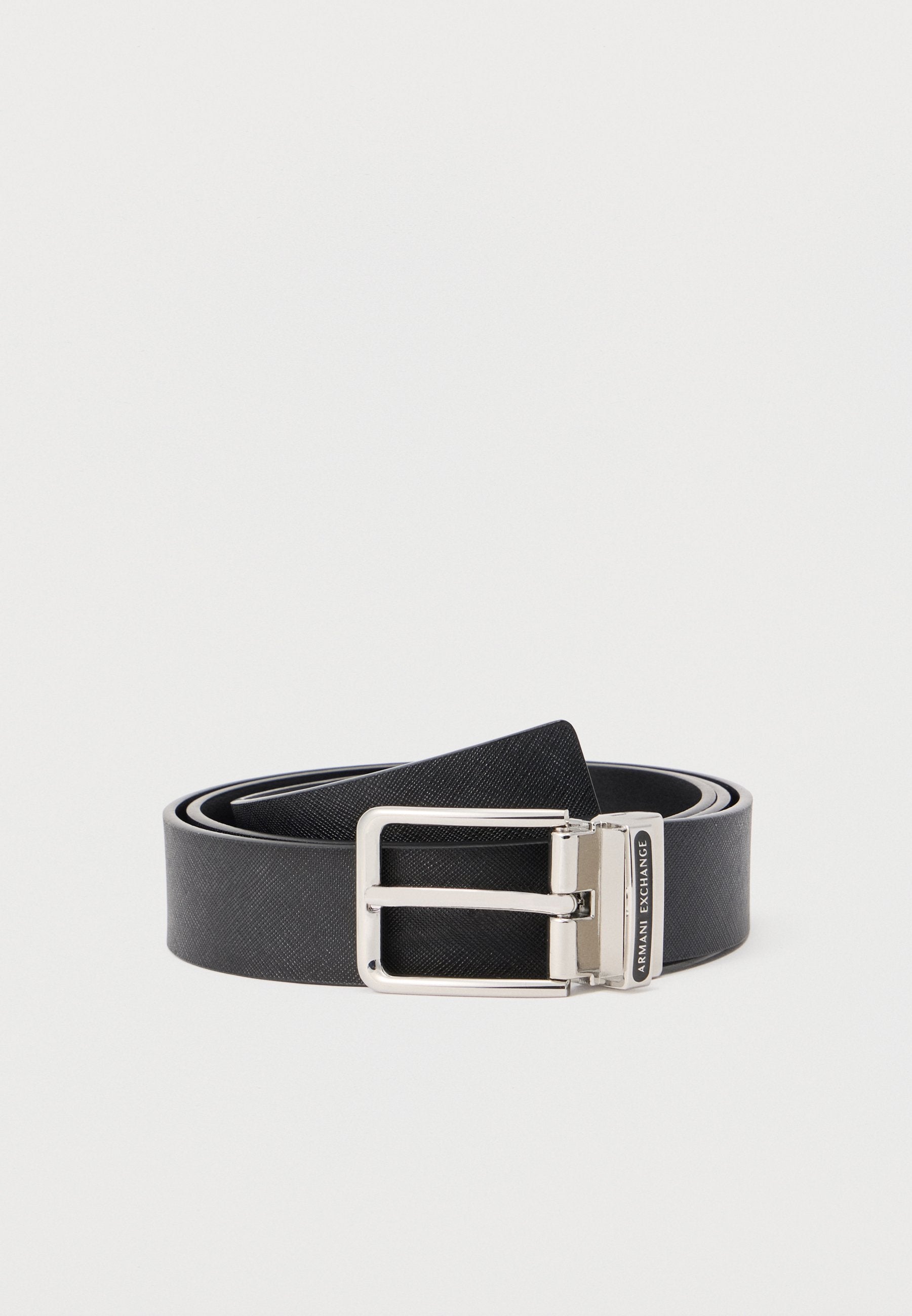 REVERSIBLE PLATE BELT UNISEX - Belt business - black