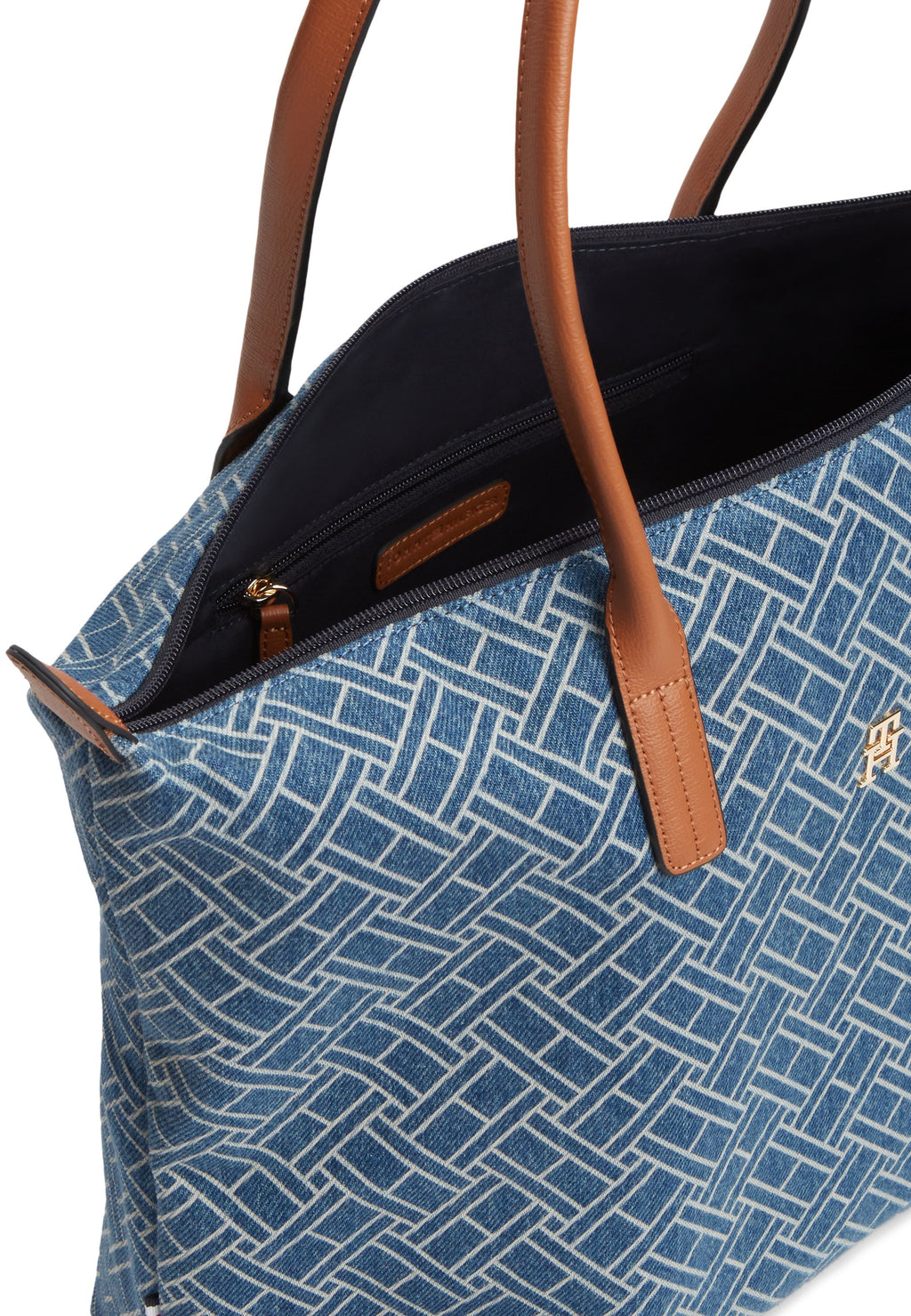 FLAG DENIM TOTE BAG - Tote bag - blue denim