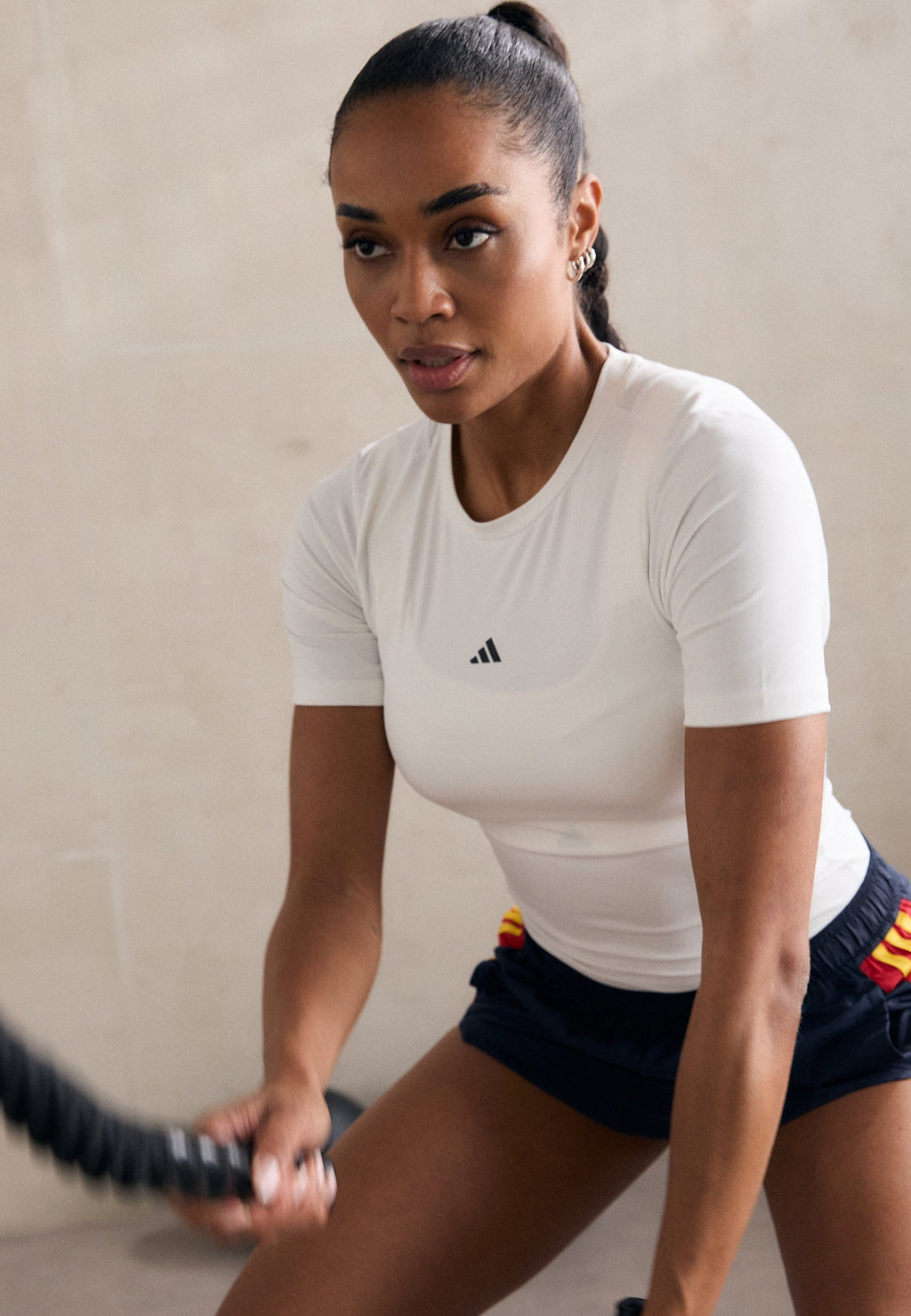 TECHFIT TRAINING T-SHIRT - Sports T-shirt - white