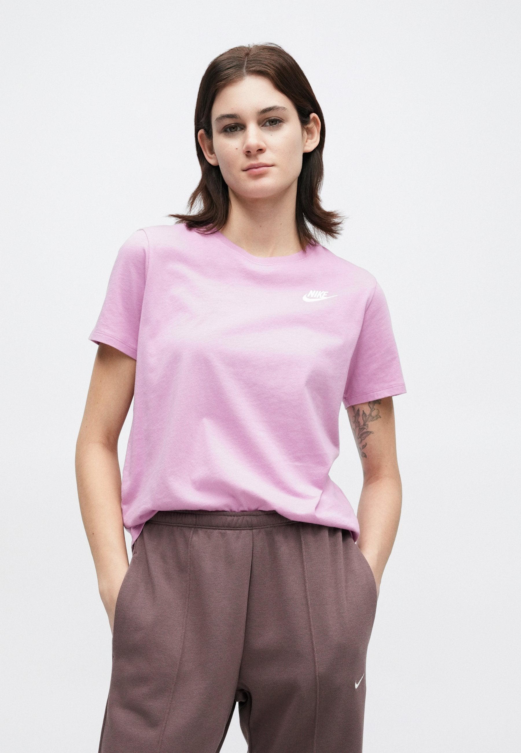 TEE CLUB - T-shirt basique - magenta/blanc