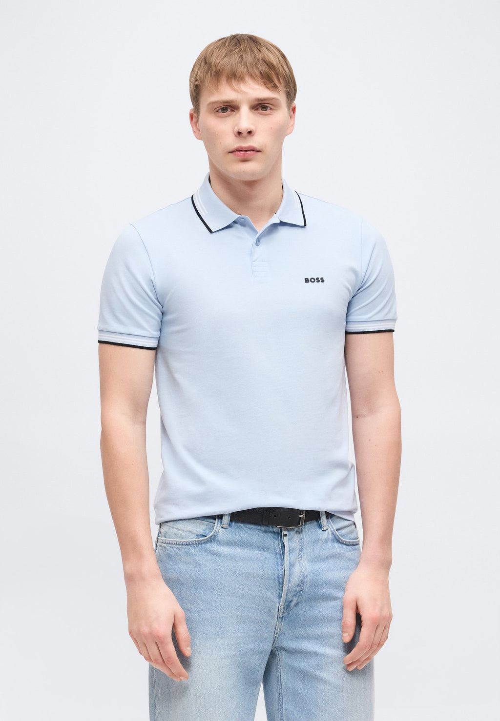 PAUL - Polo shirt - open blue